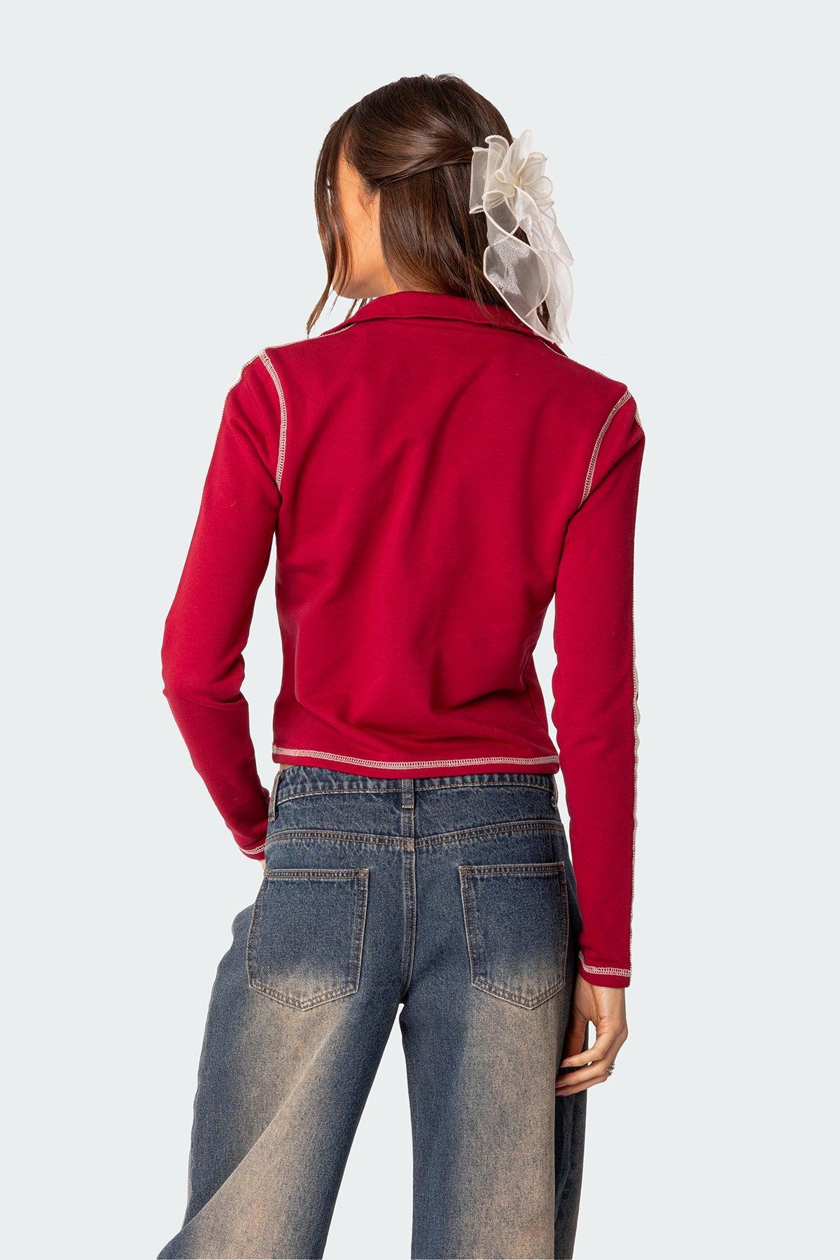 Gio Contrast Stitch Top Product Image