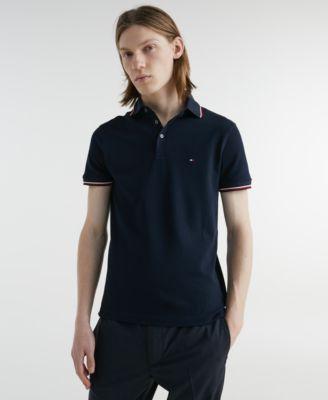 Tommy Hilfiger Mens Slim-Fit 1985 Red White & Blue Polo Shirt Product Image