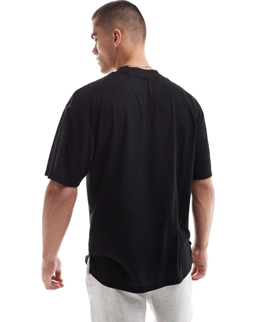 4505 quick dry performance mesh t-shirt in black  Product Image