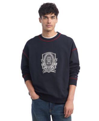 Tommy Hilfiger Mens Heraldic Crest Long Sleeve Pullover Sweatshirt Product Image