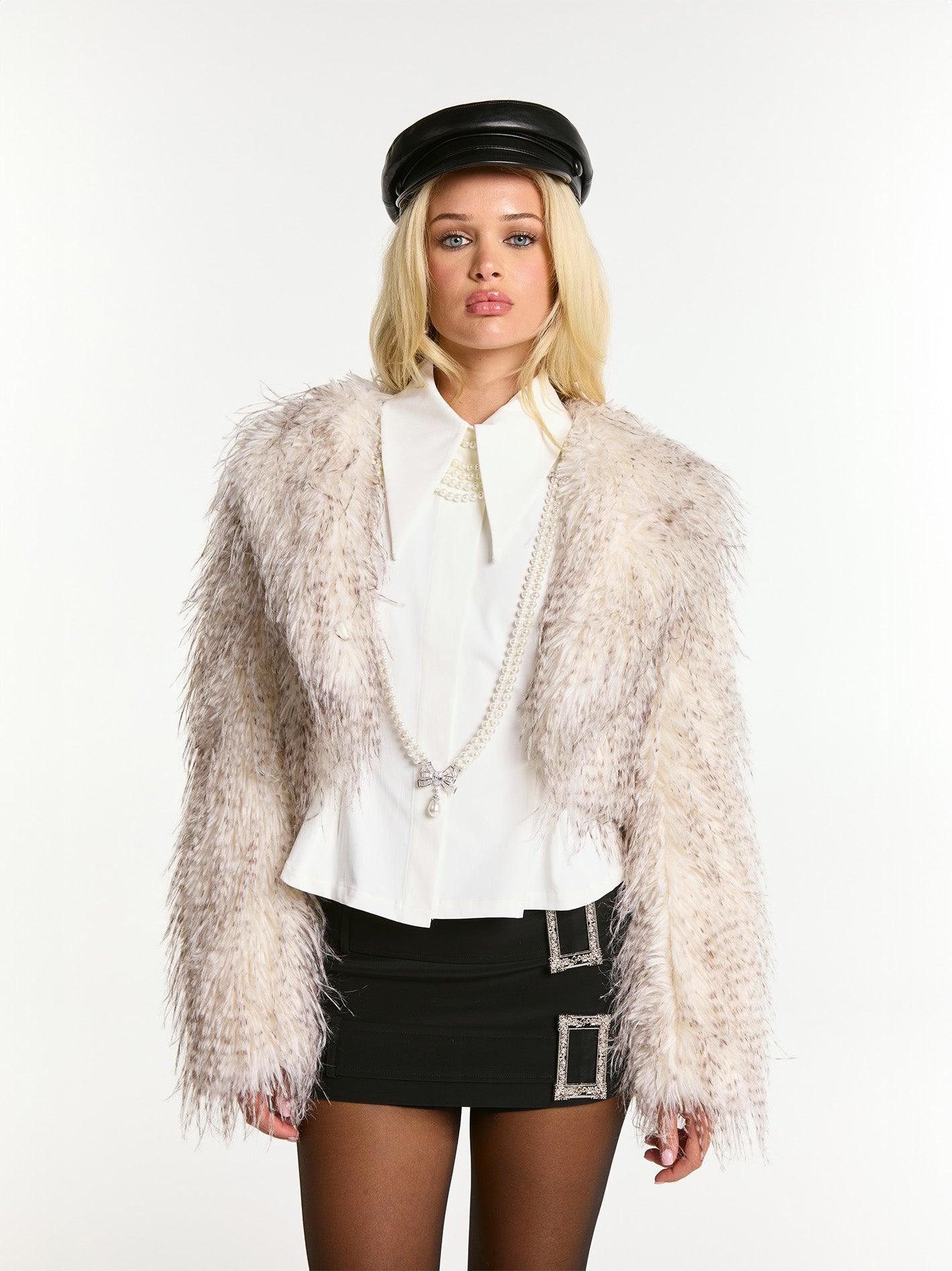 Mara Fur Coat (Pattern) Product Image