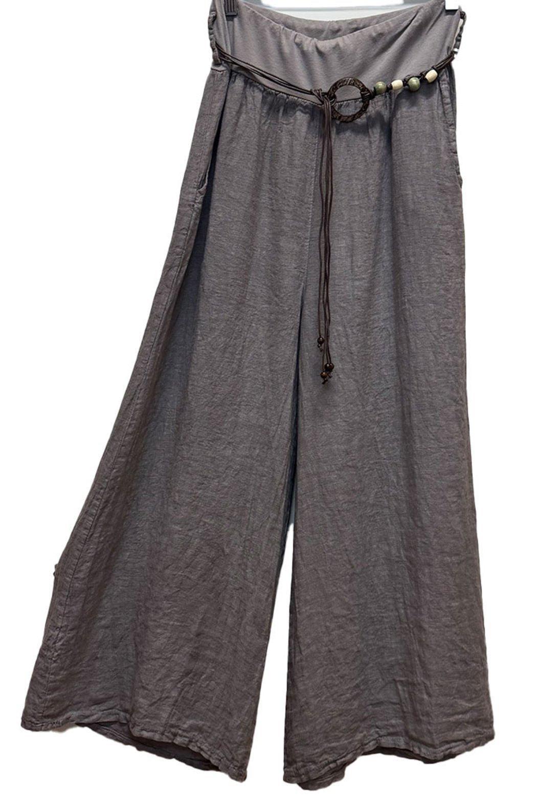 Italian Linen Pants Rope Detail Product Image