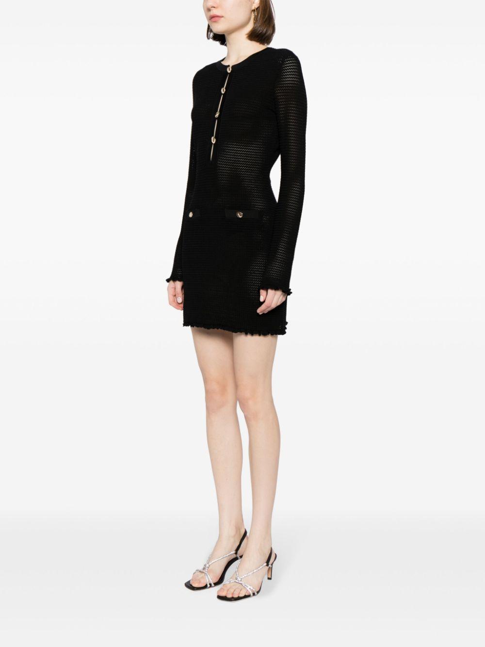Knitted Mini Dress In Black Product Image