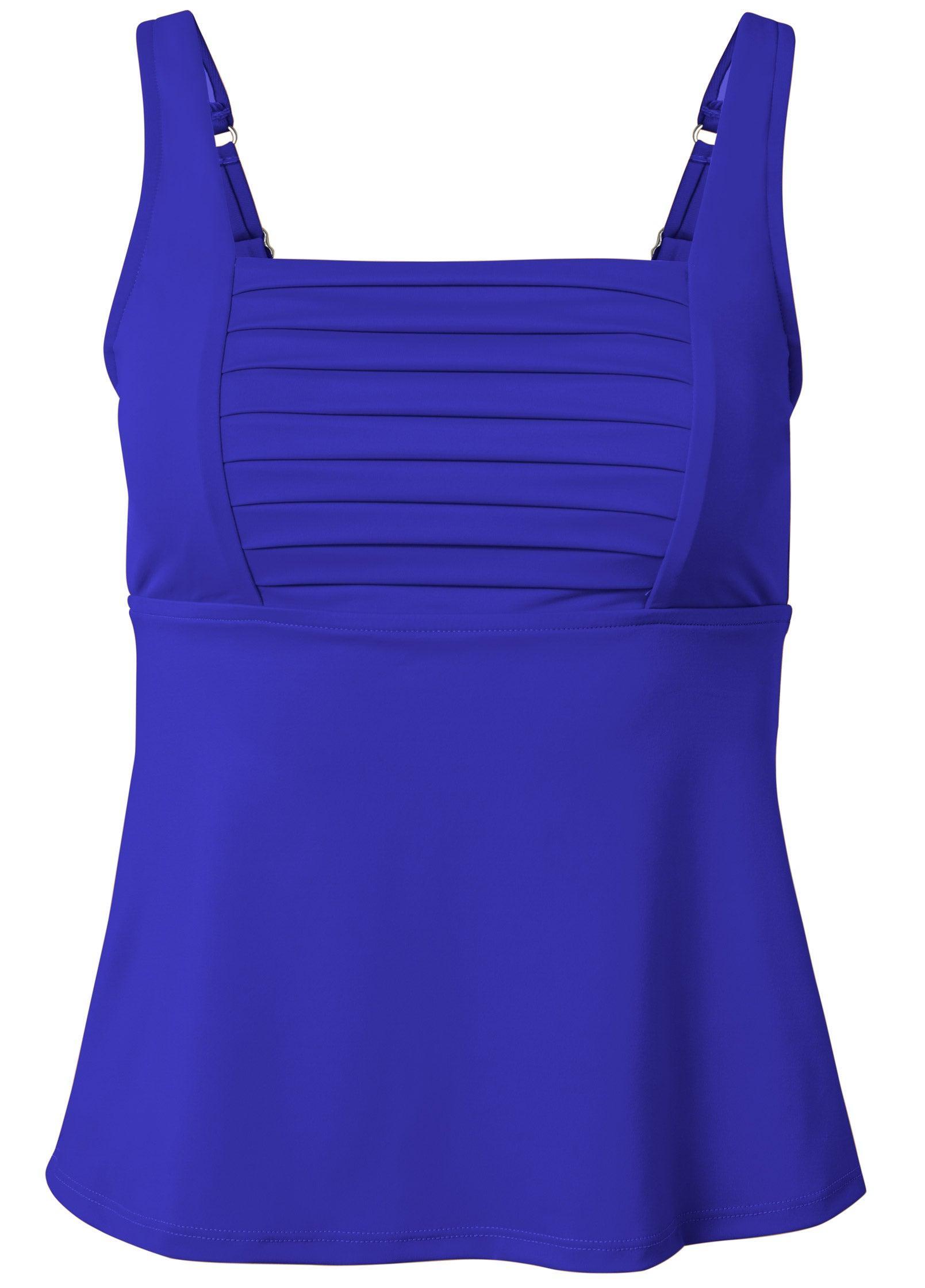 Pleated Tankini - Cobalt Blue Product Image