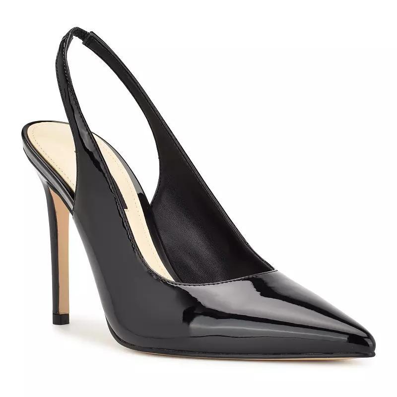 Nine West Feather Women's Sling Back Pumps, Size: 8.5, Black Mesh Product Image
