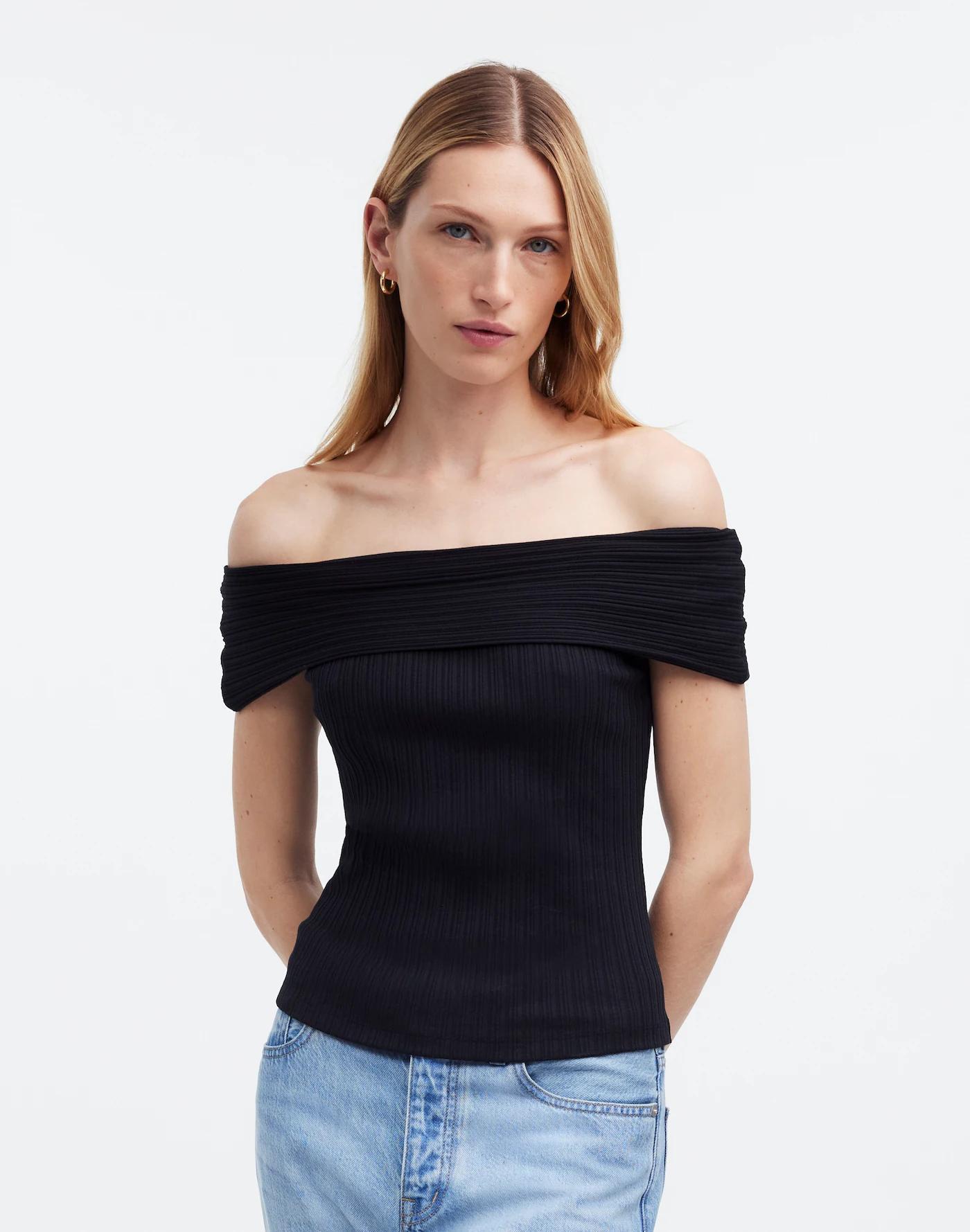 Ribbed Off-the-Shoulder Top Product Image