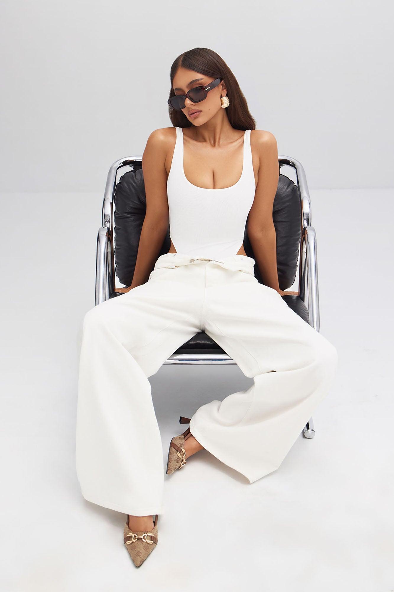 Kerra Mesh Bodysuit - White Female Product Image