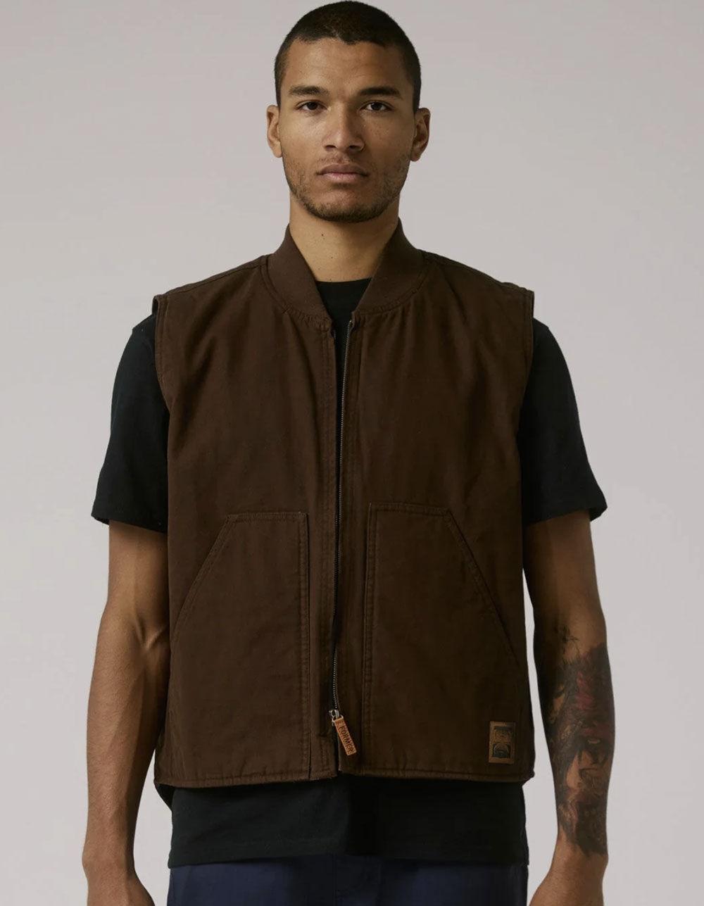 FORMER VT Mens Canvas Vest - BROWN Product Image