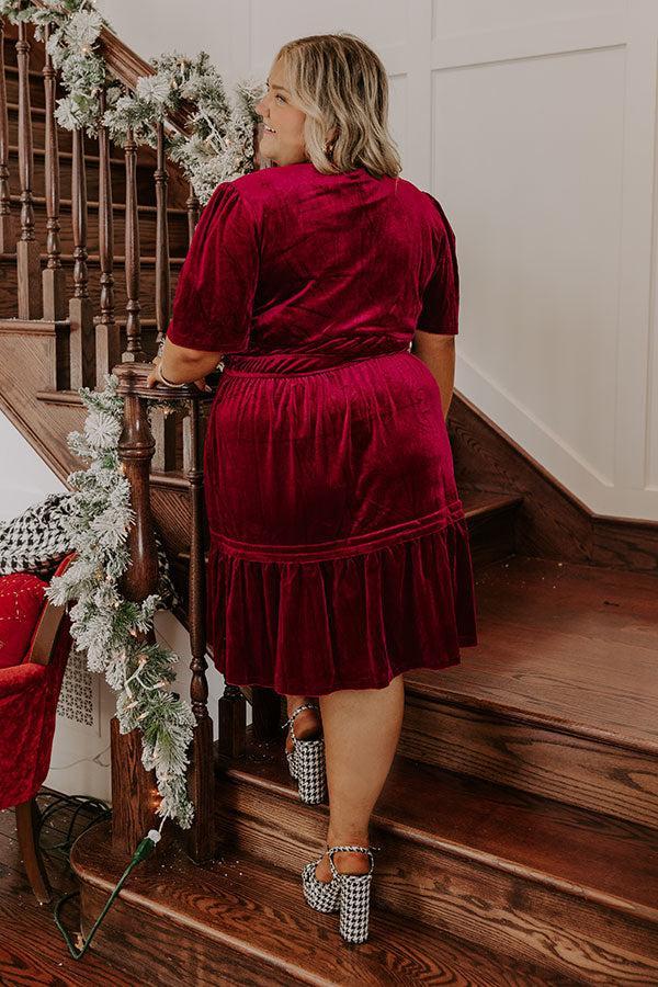 Merlot Dreams Velvet Dress Curves Product Image