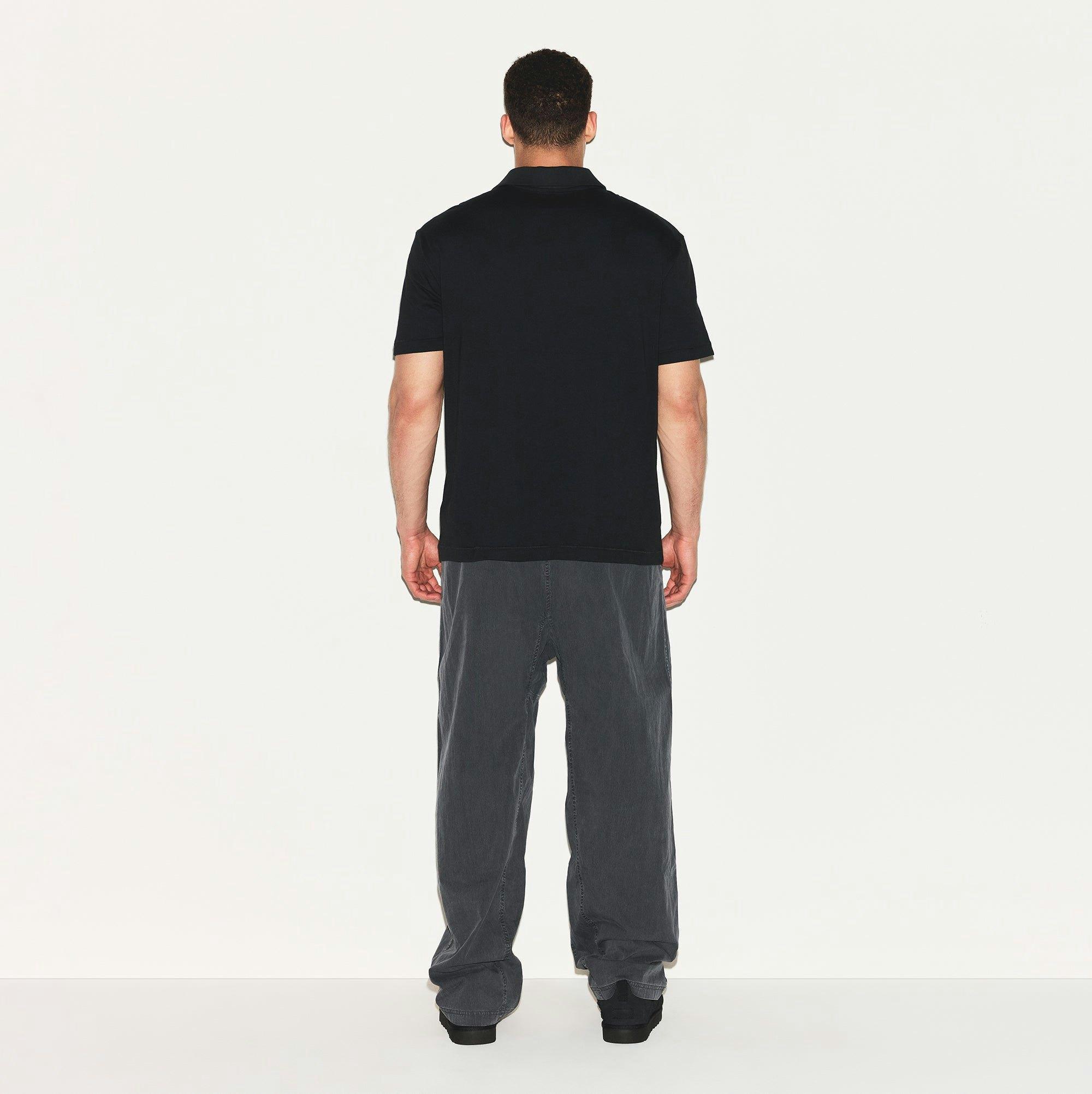 SKIMS COTTON MENS RELAXED POLO | ONYX Product Image