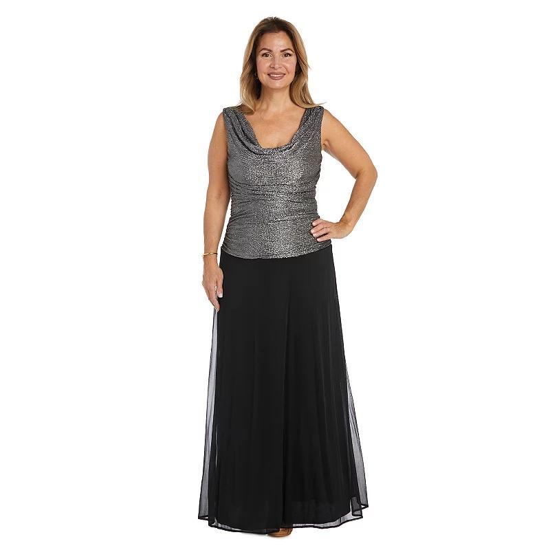 Women's R&M Richards Long Evening Gown, Size: 16, Blue Product Image