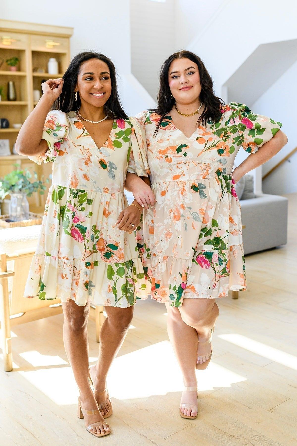 Life of the Party Floral Jumpsuit in Green Product Image