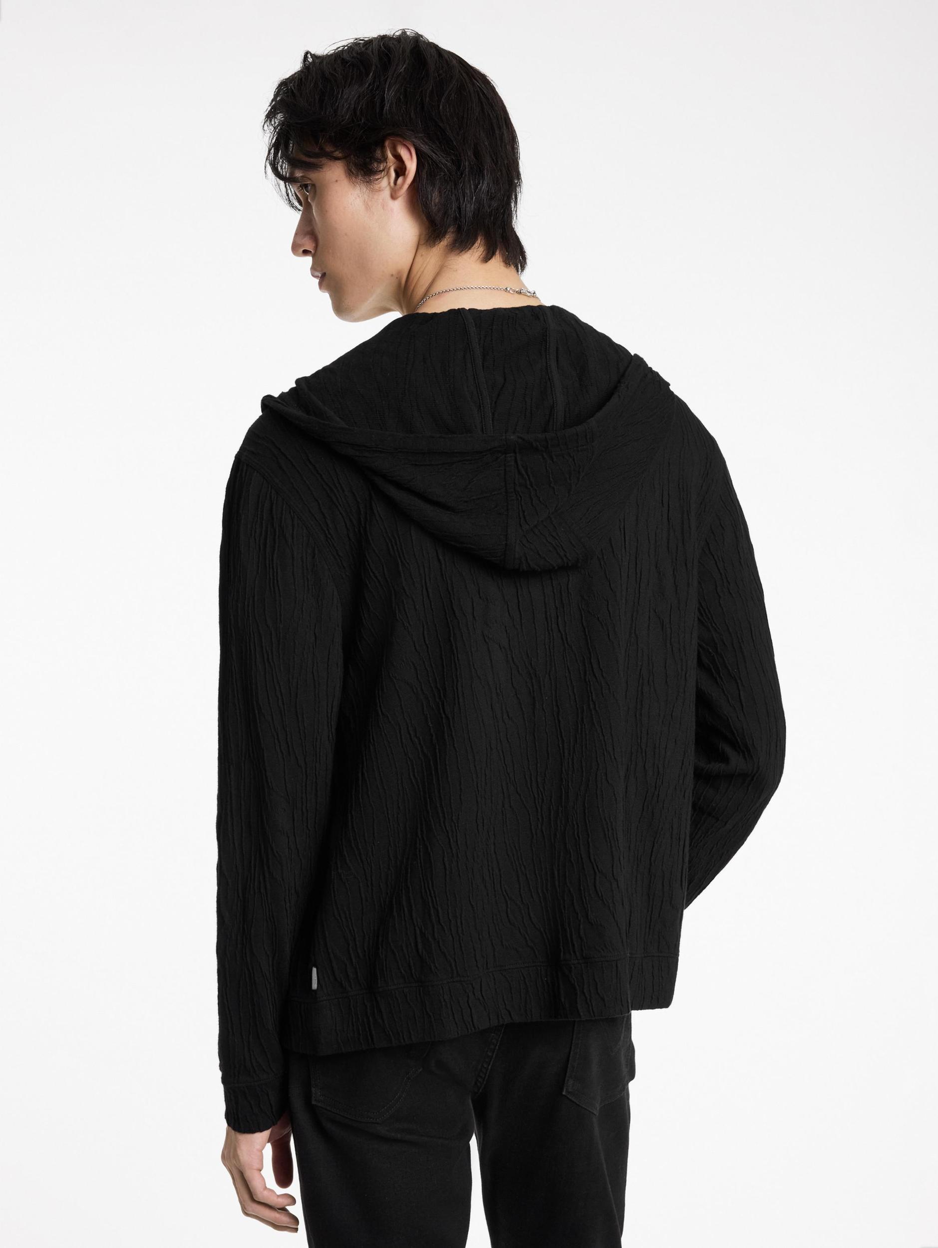 John Varvatos Ihsan Full Zip Hood with Texture Product Image