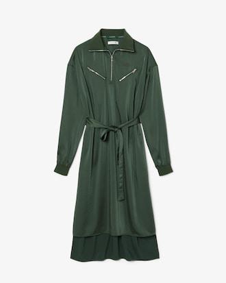 Women's Long Sleeve Belted Dress Product Image