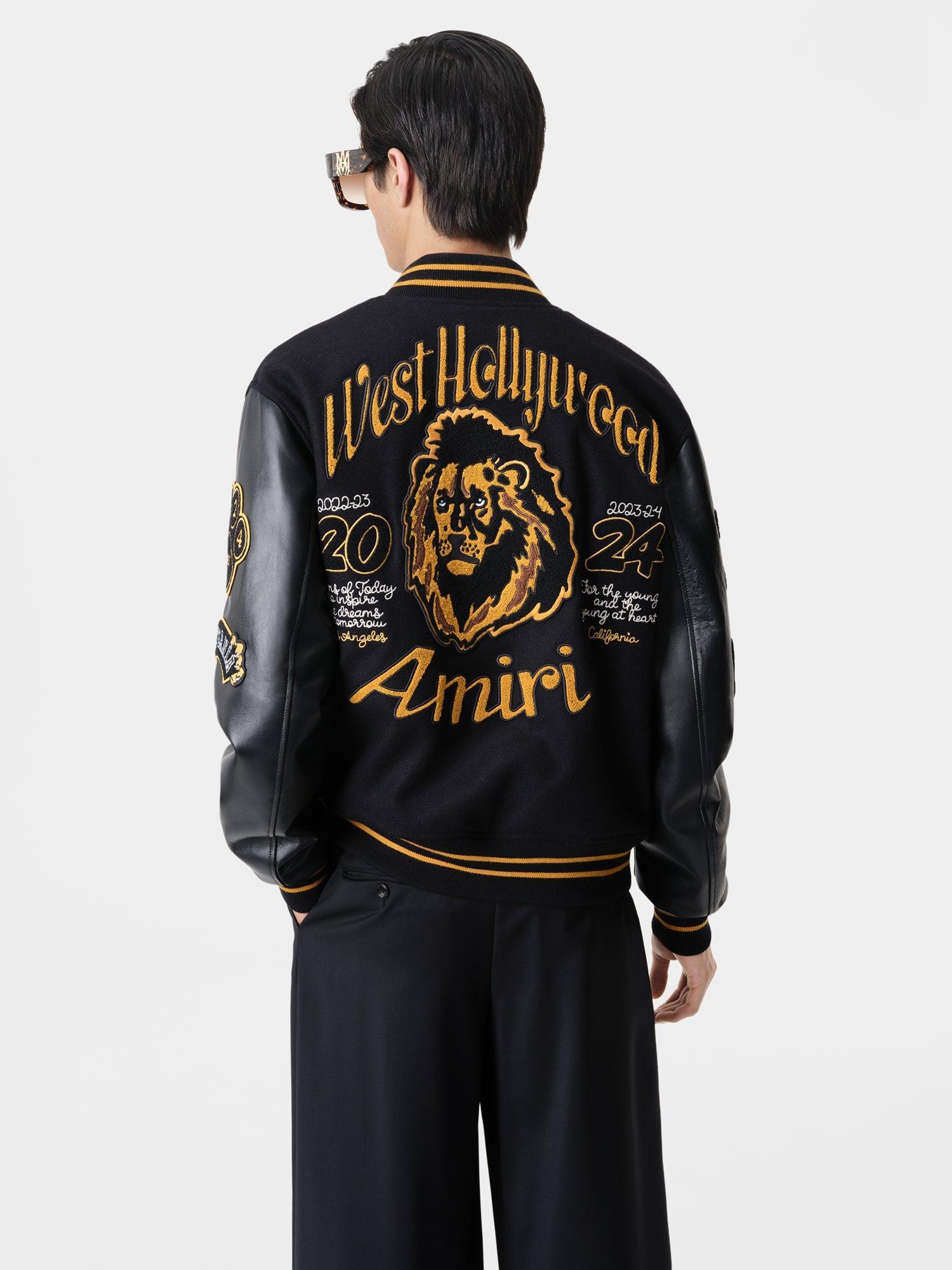 AMIRI LION VARSITY JACKET - Black Male Product Image