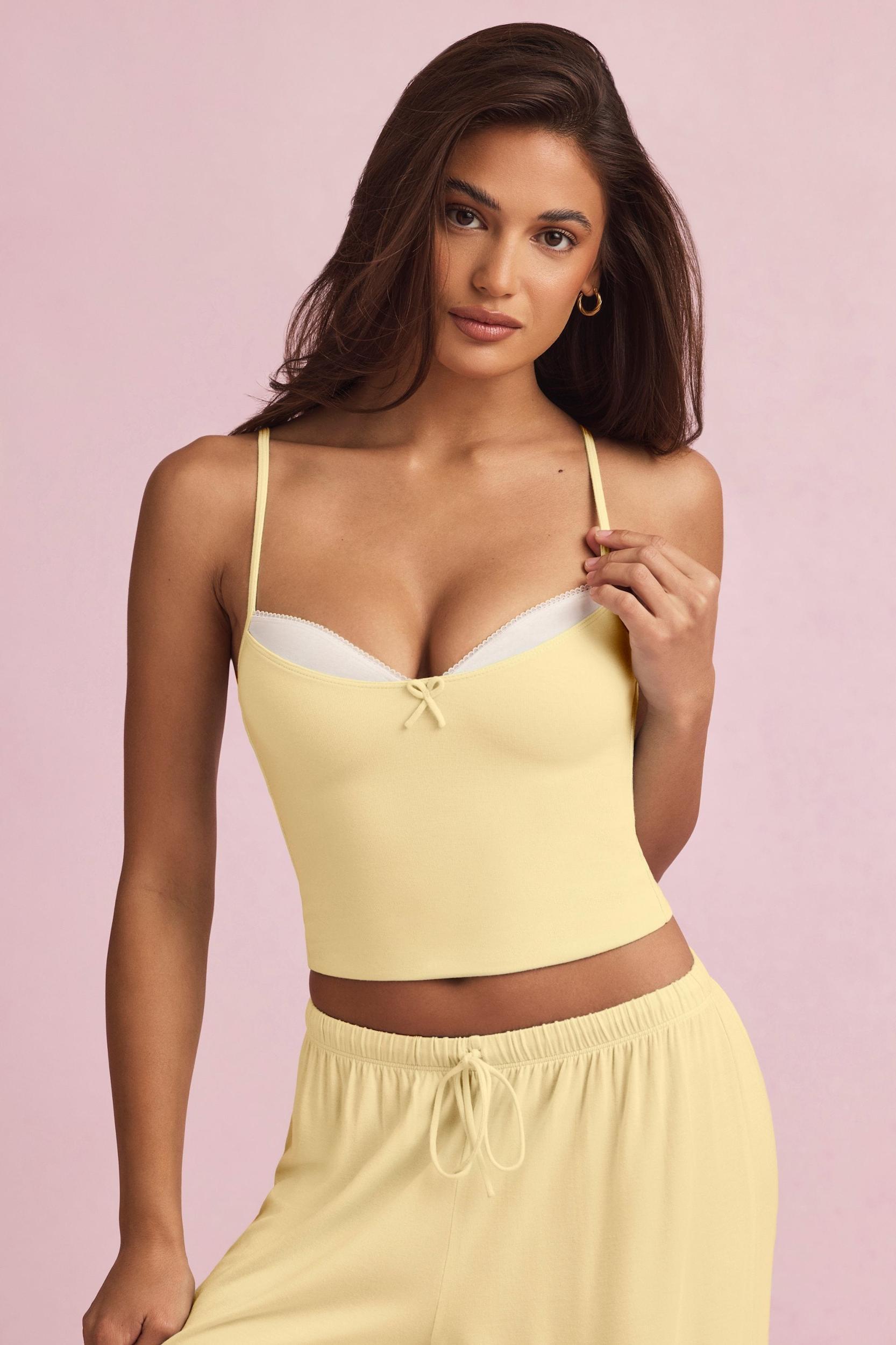 Modal Camisole Pyjama Top in Baby Pink Baby Product Image