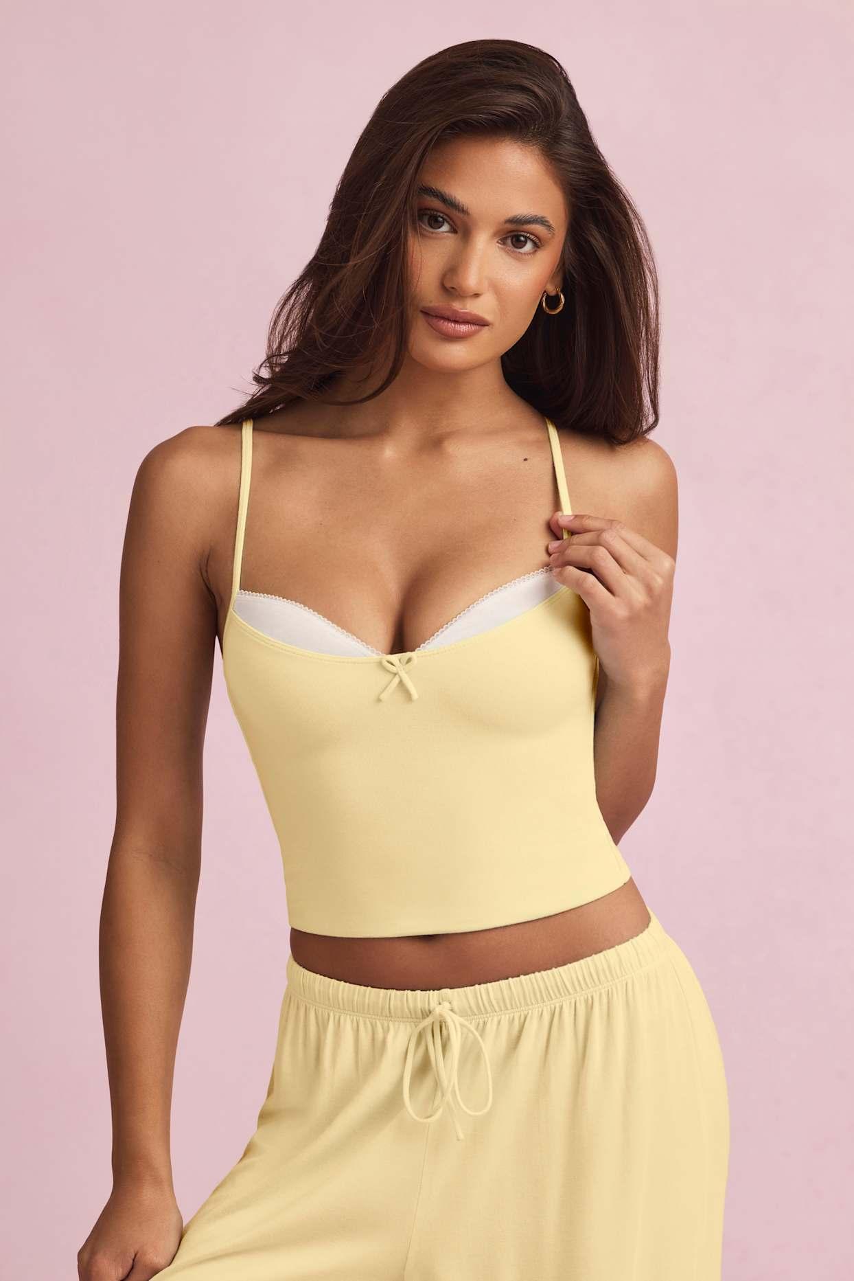 Modal Camisole Pyjama Top in Baby Pink Product Image
