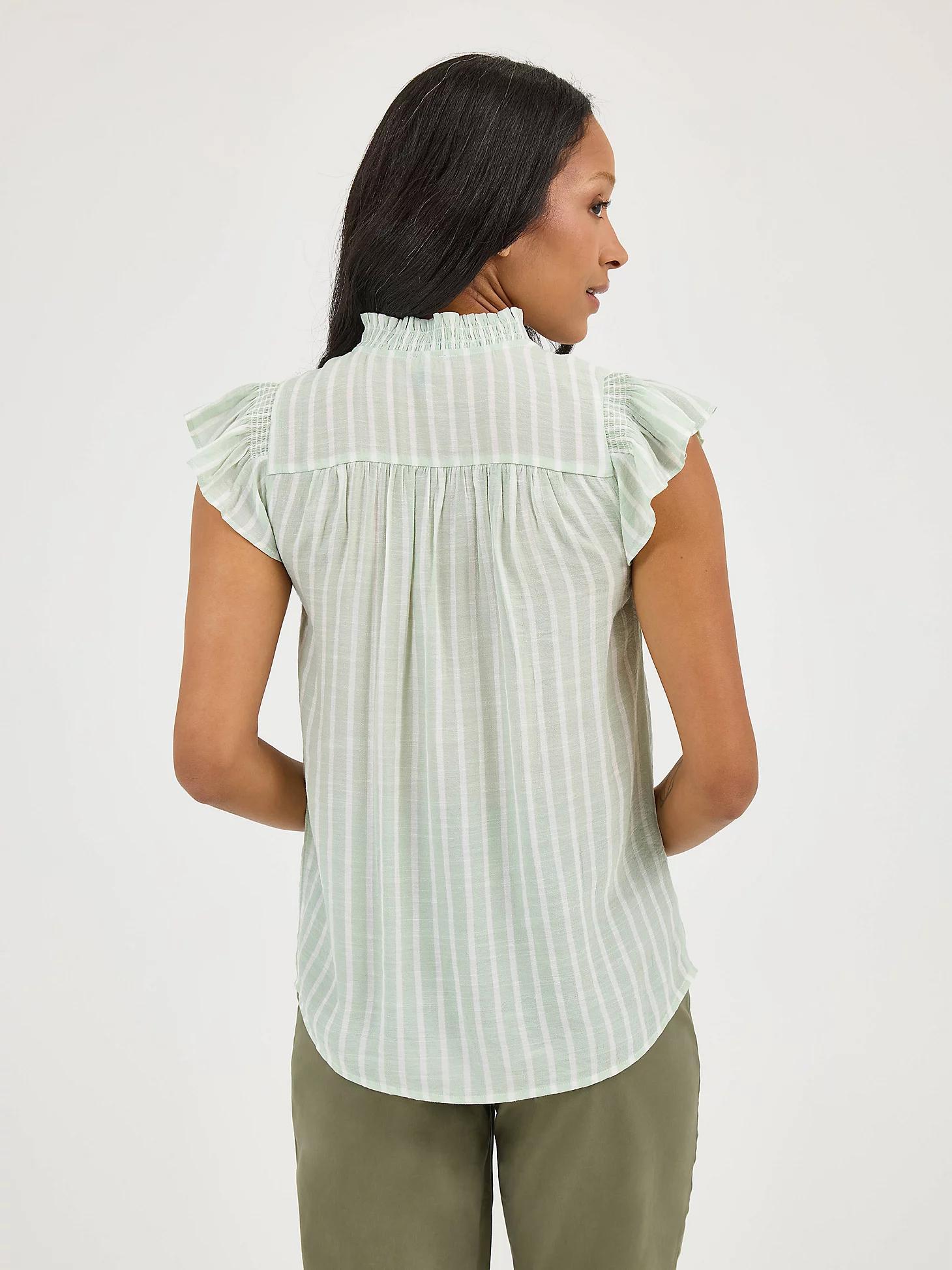 Women's Flutter Sleeve Print Blouse | Women's Tops & Tees | Lee® Product Image