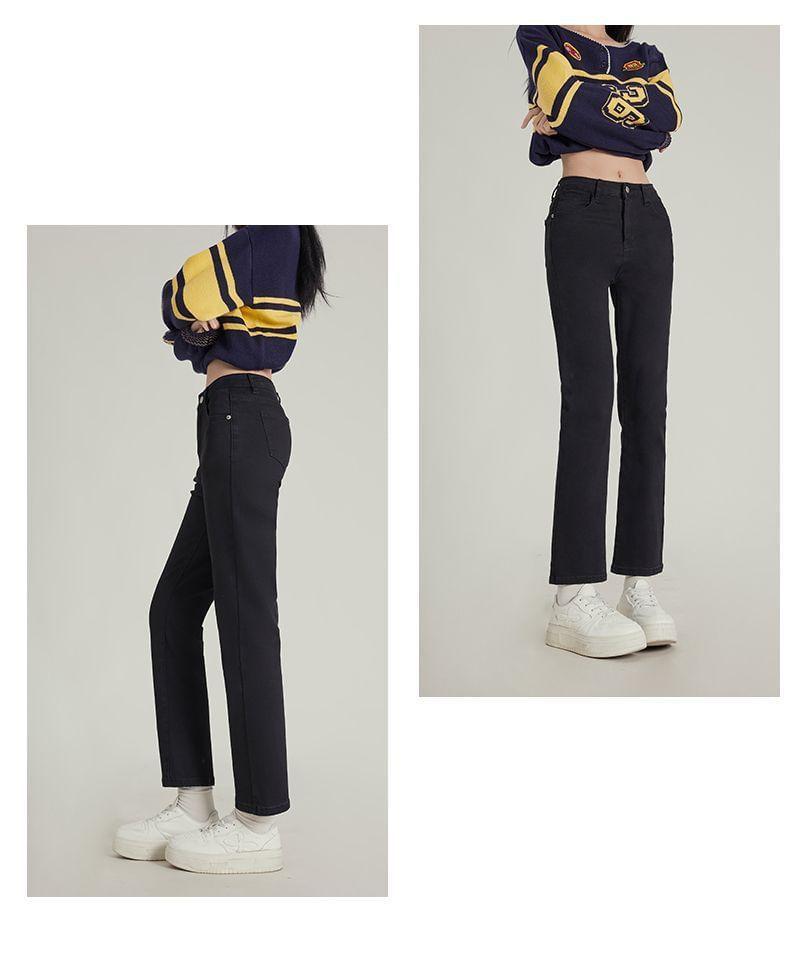 Low Rise Cropped Straight Leg Jeans (Various Designs) Product Image