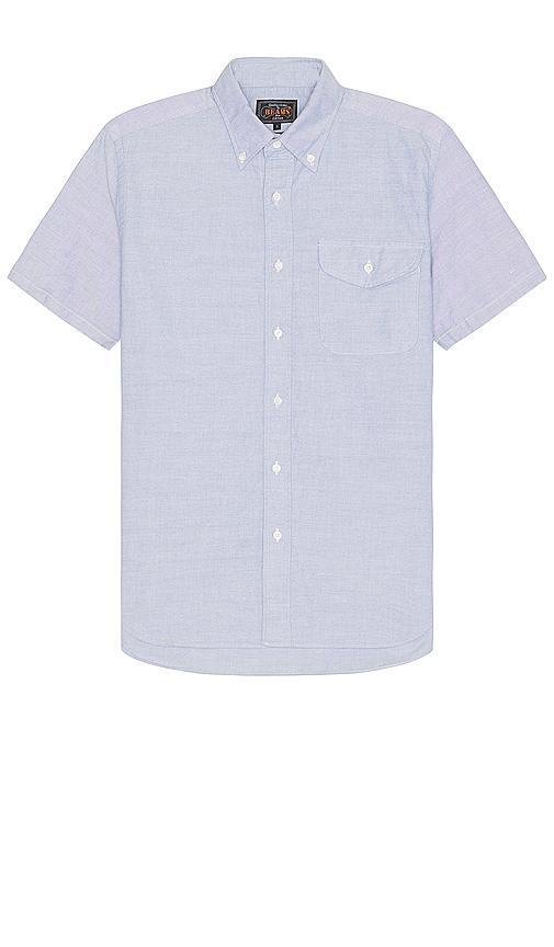 Beams Plus B.d. Short Sleeve Oxford Shirt Blue. (also in ). Product Image