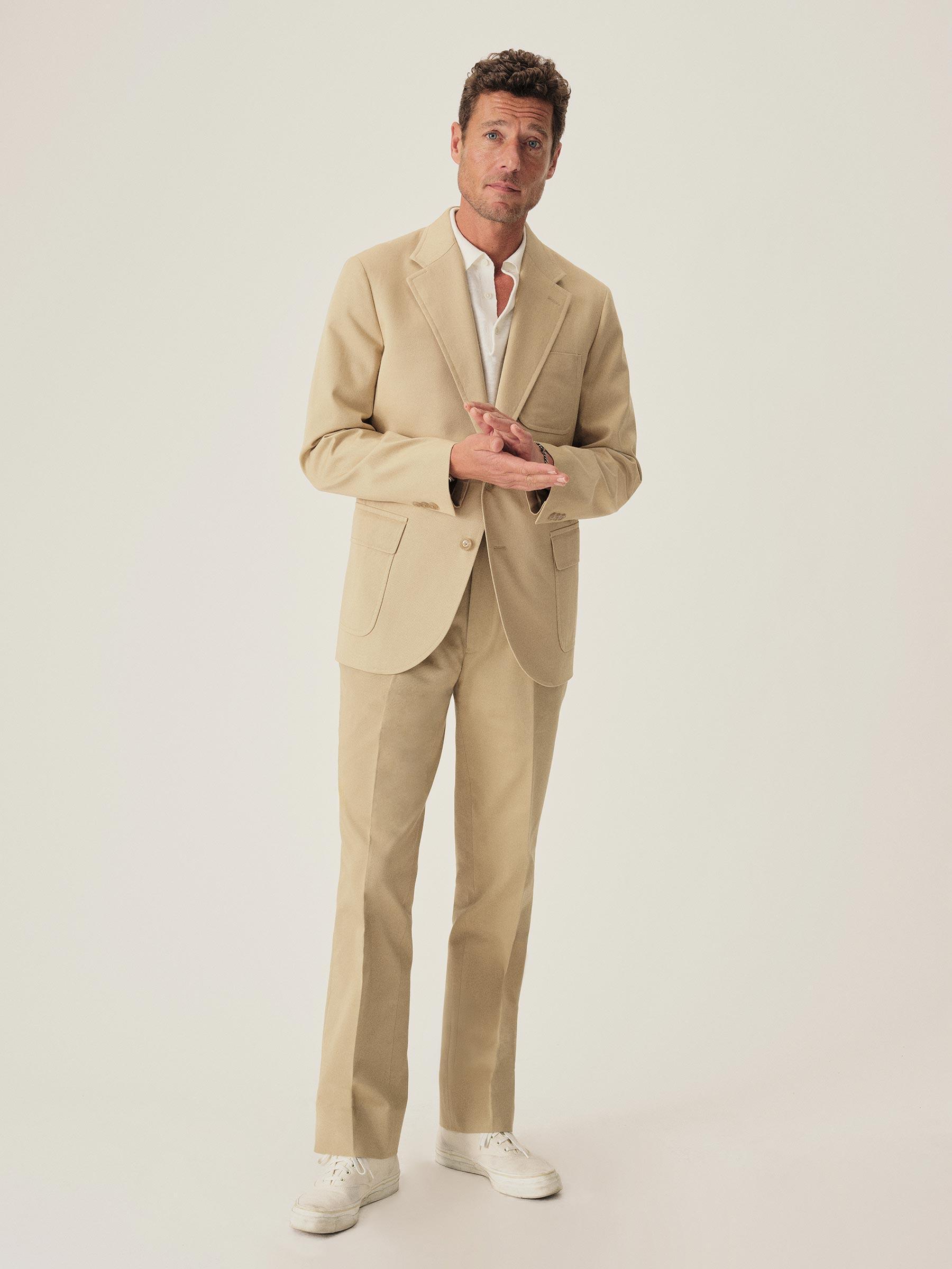 Warm Khaki Italian Twill Graduate Blazer Product Image
