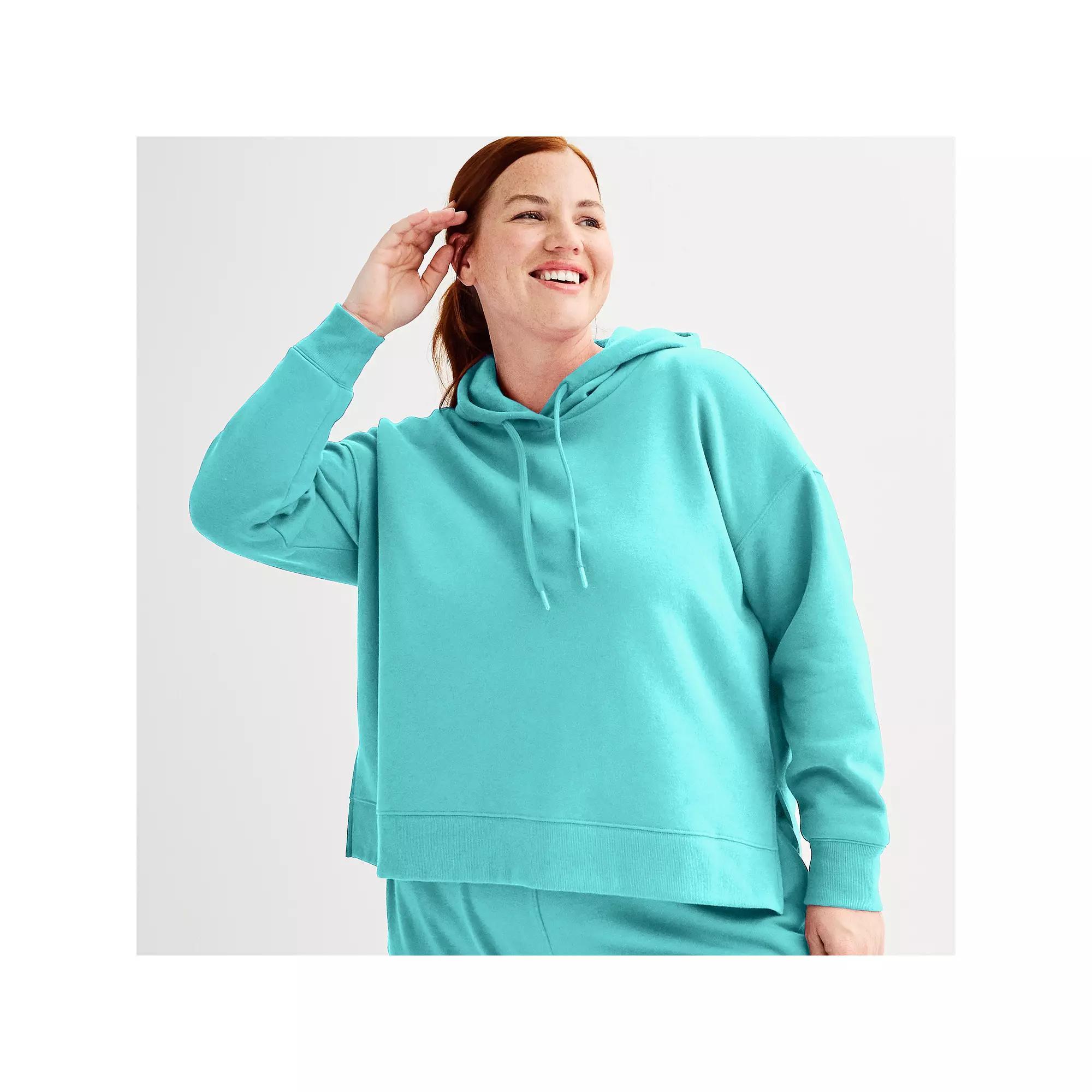 Plus Size Tek Gear® Ultrasoft Fleece Hoodie, Women's, Size: 1XL, Rugged Green Product Image