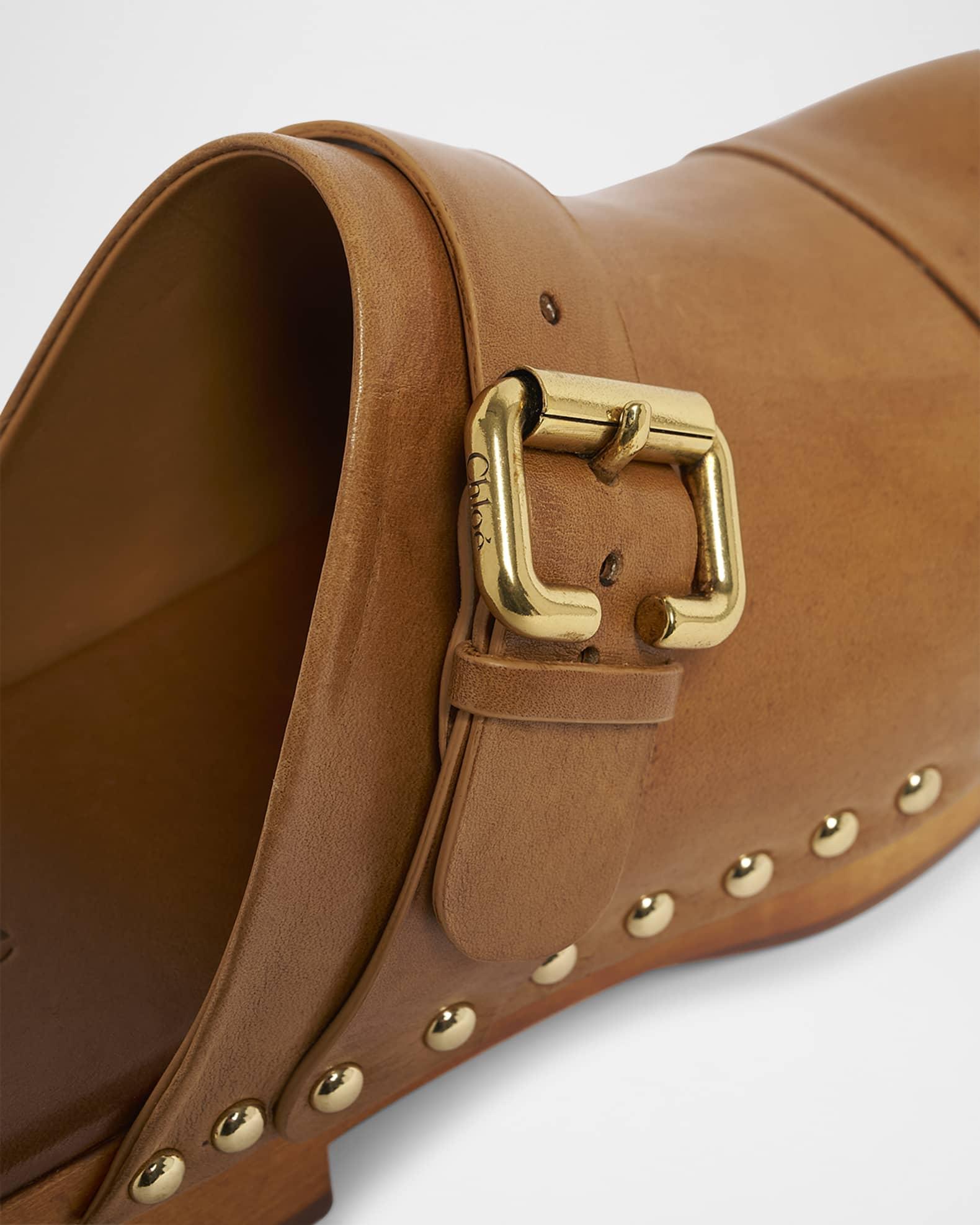 Jeannette Calf Leather Buckle Clogs Product Image