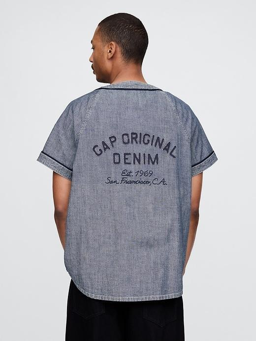 Denim 1969 Logo Baseball Jersey Product Image