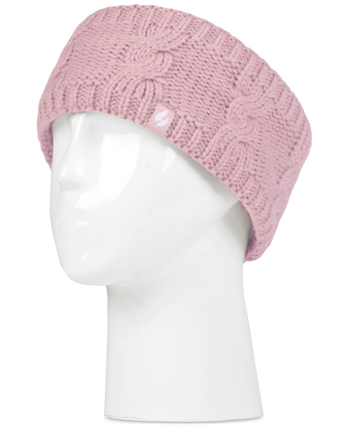 Women's Heat Holders Heatweaver Lined Cable Knit Headband, Black Product Image