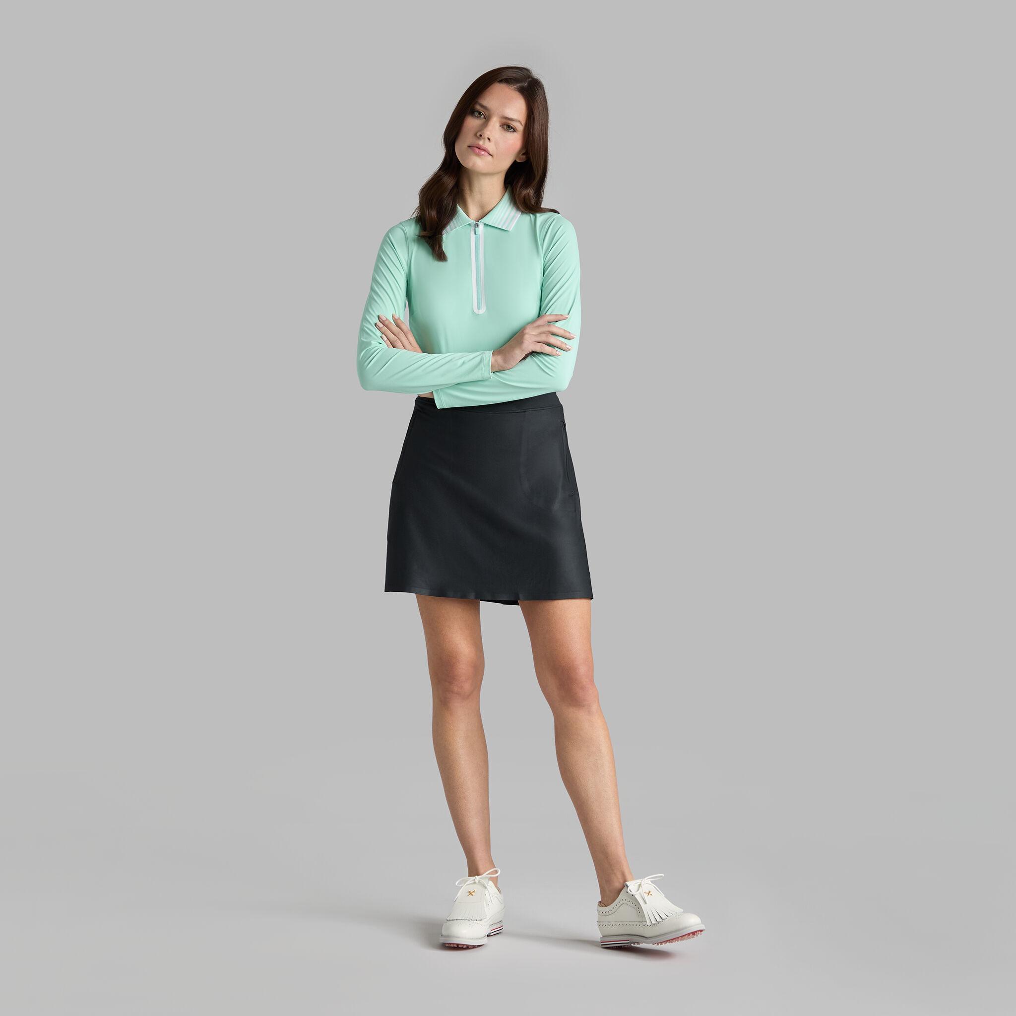SILKY TECH NYLON QUARTER ZIP POLO Product Image