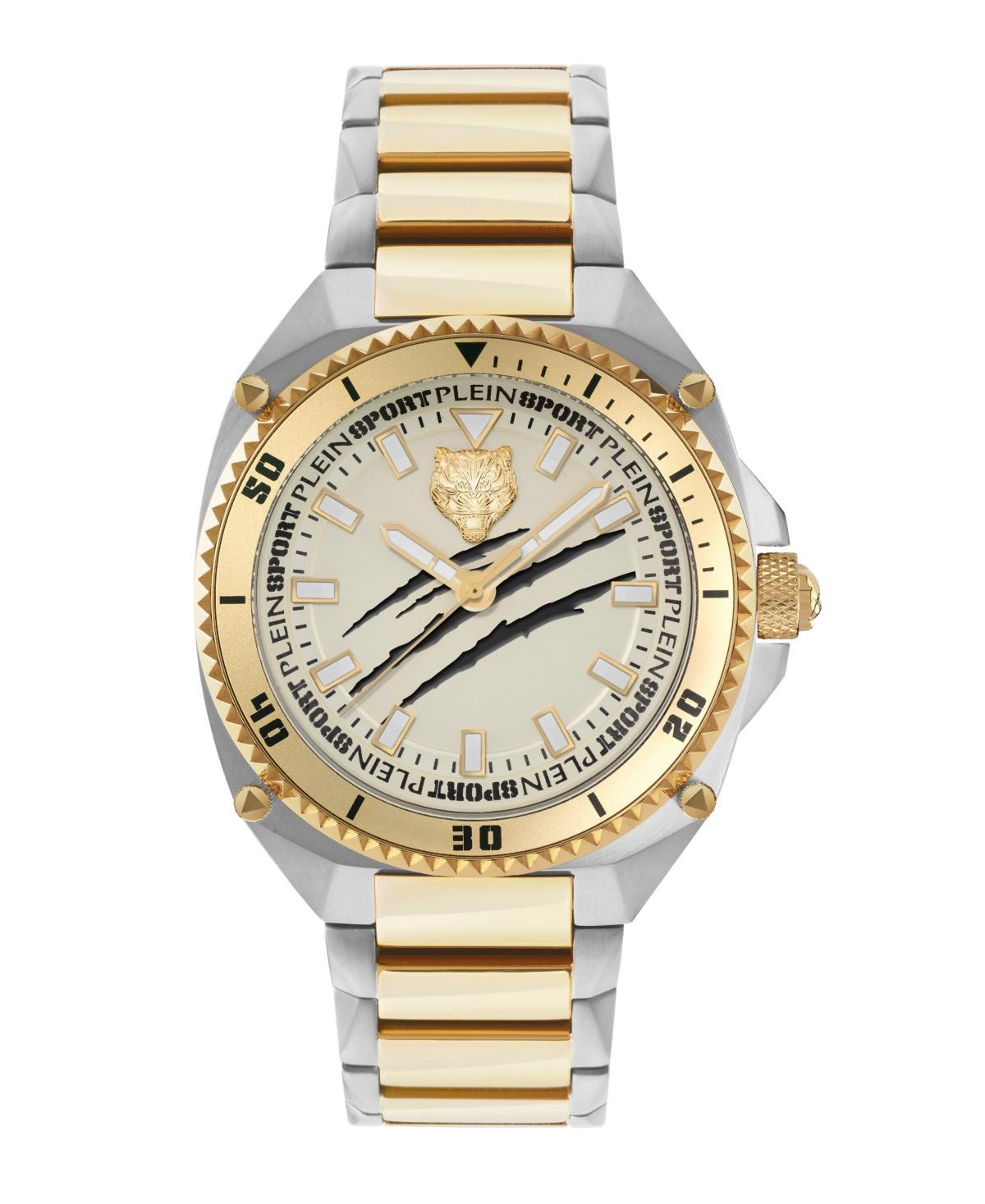 Philipp Plein Mens Thunder Force Analog Two Tone Stainless Steel Bracelet 47mm Watch Product Image