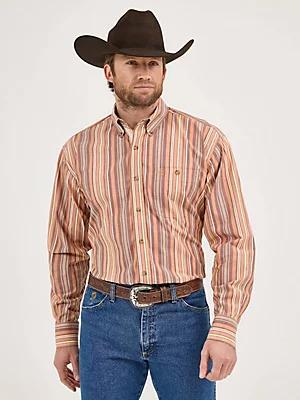 Wrangler® George Strait™ Long Sleeve Button Down One Pocket Shirt | Men's SHIRTS | Wrangler® Product Image