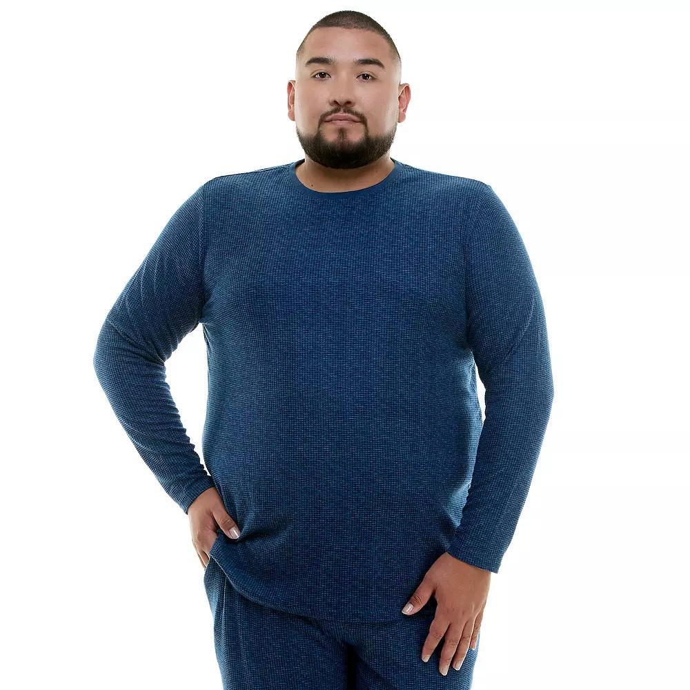 Big & Tall Sonoma Goods For Life® Long Sleeve Crewneck Pajama Shirt, Men's, Size: Large Tall, Medium Grey Product Image