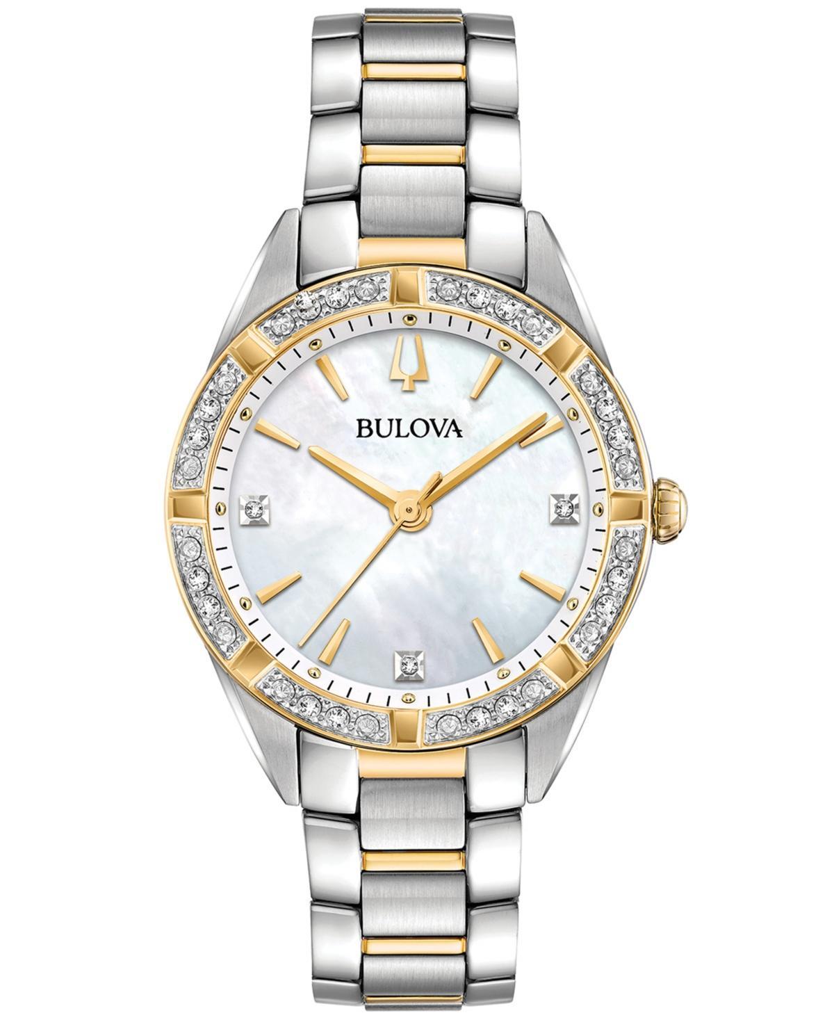 Bulova Womens Sutton Diamond Stainless Steel Watch - 98R263, Two Tone Product Image