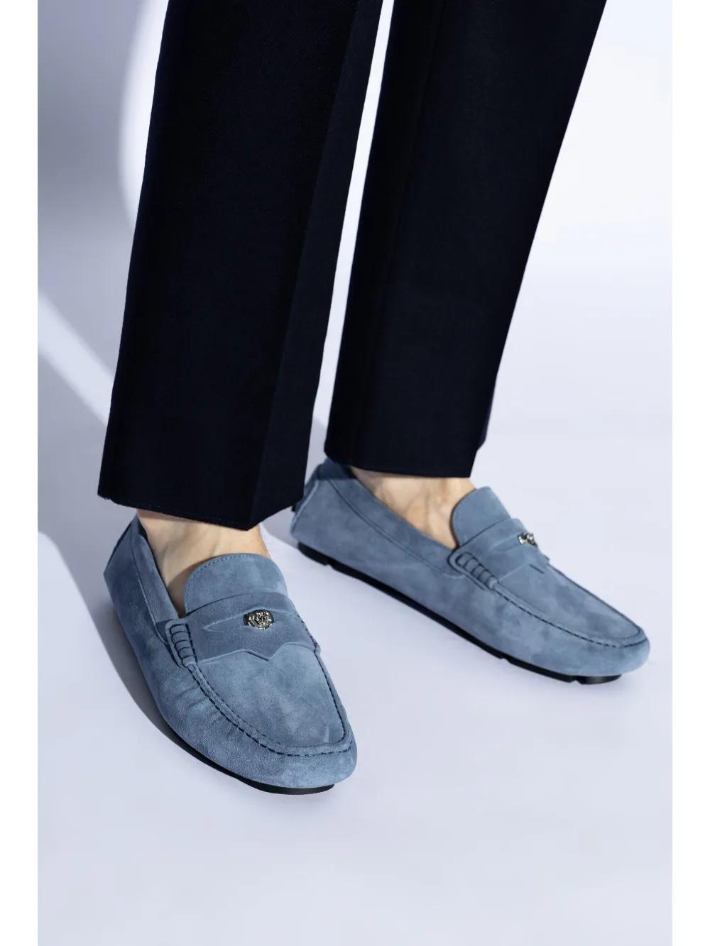 Medusa Head suede loafers Product Image