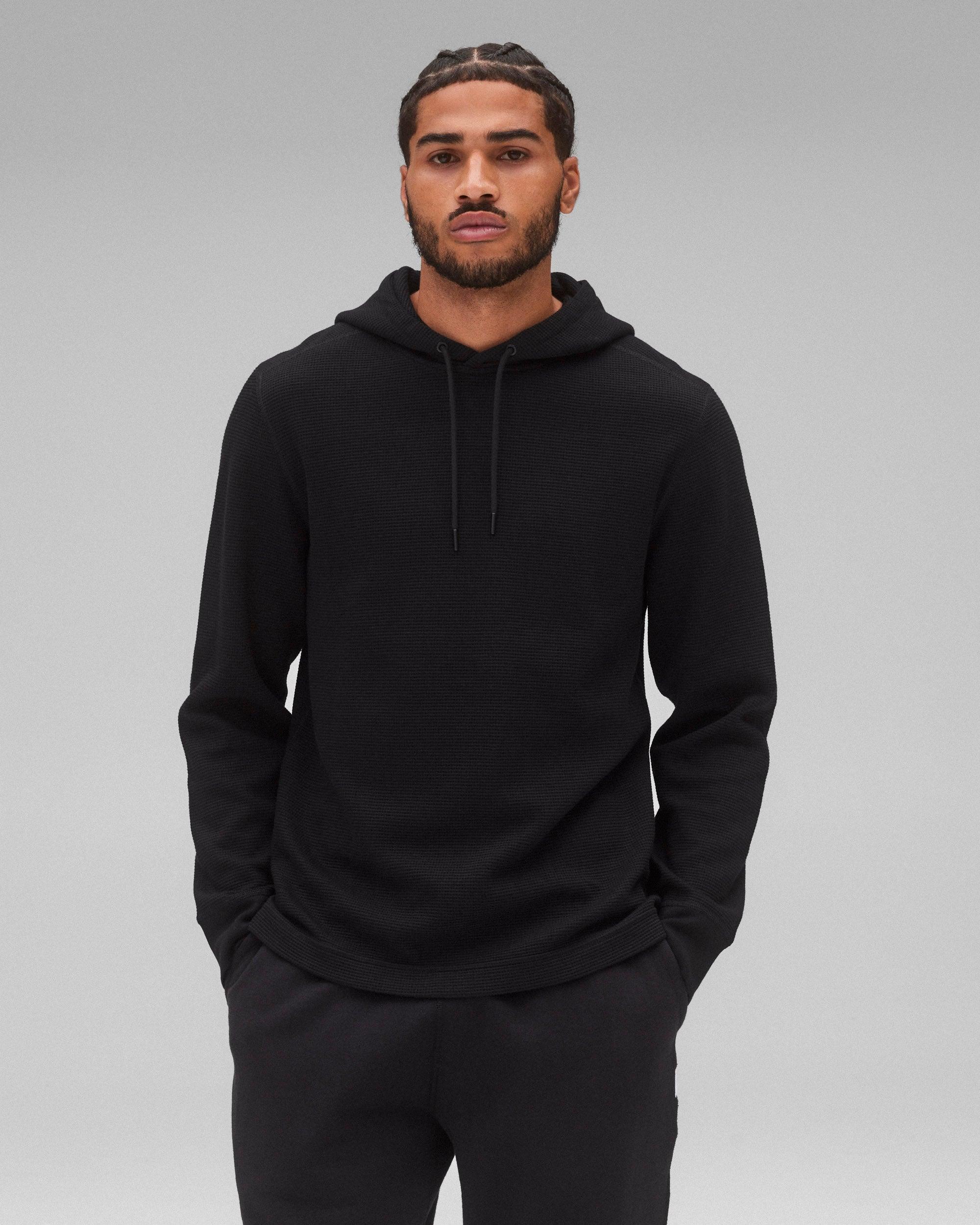 Lightweight Waffle Standard Hoodie Male Product Image