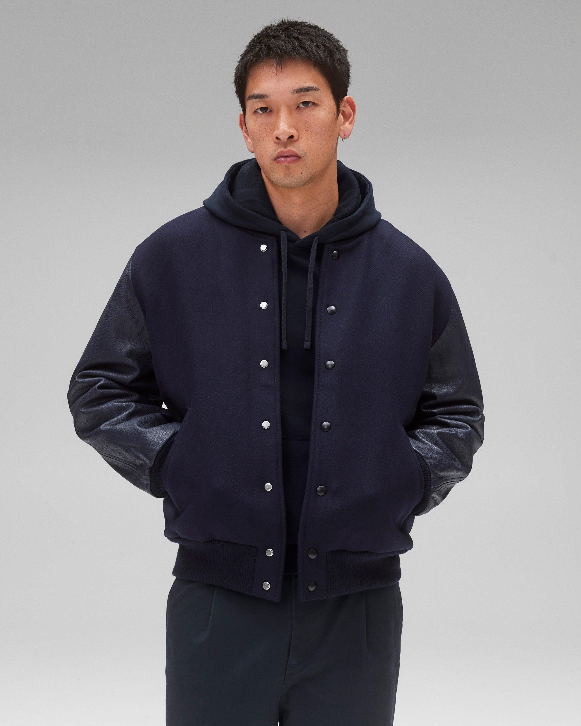 Melton Wool Varsity Jacket Male Product Image