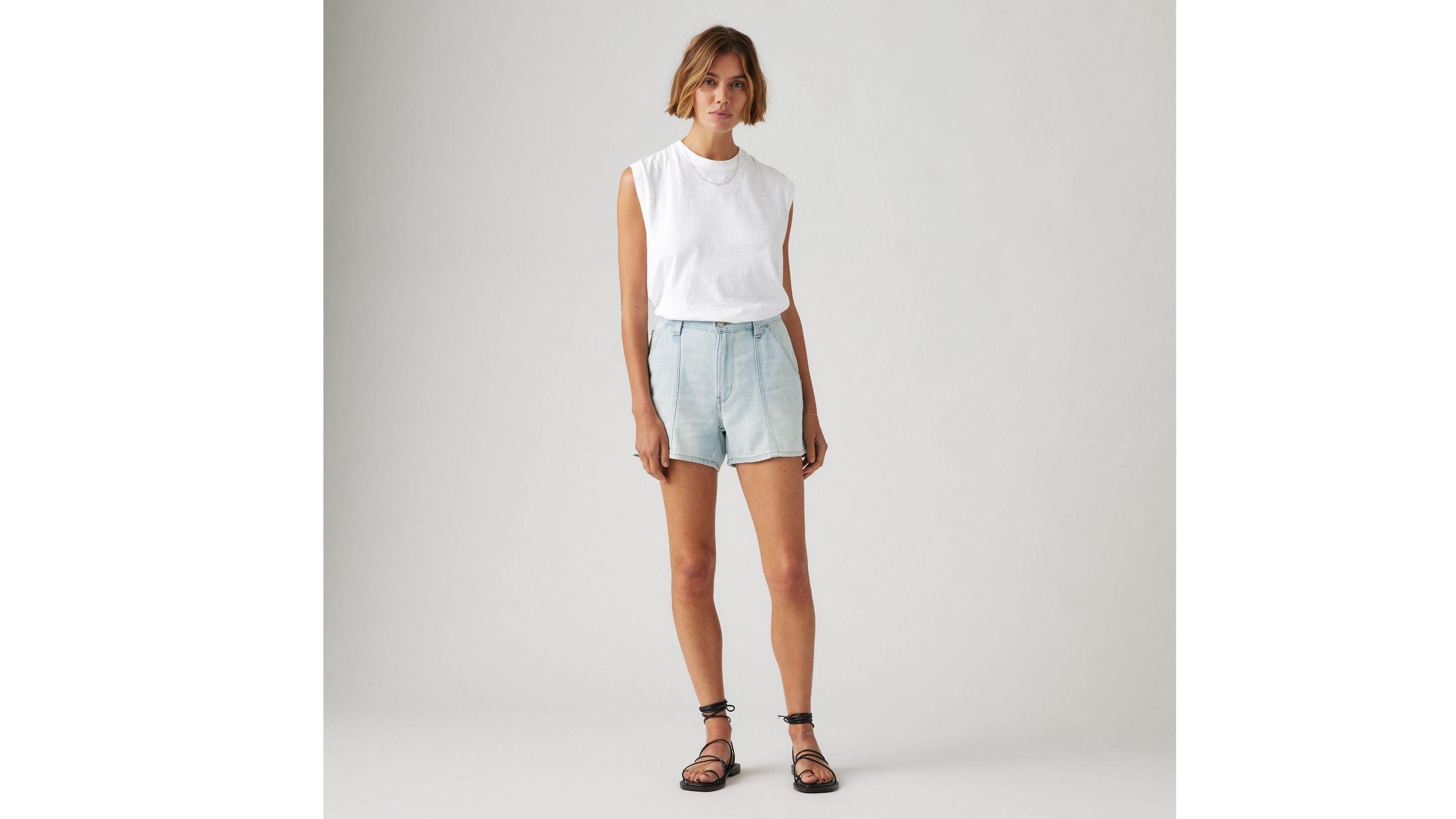 Linen+ Denim Lightweight Carpenter Women's Shorts Product Image