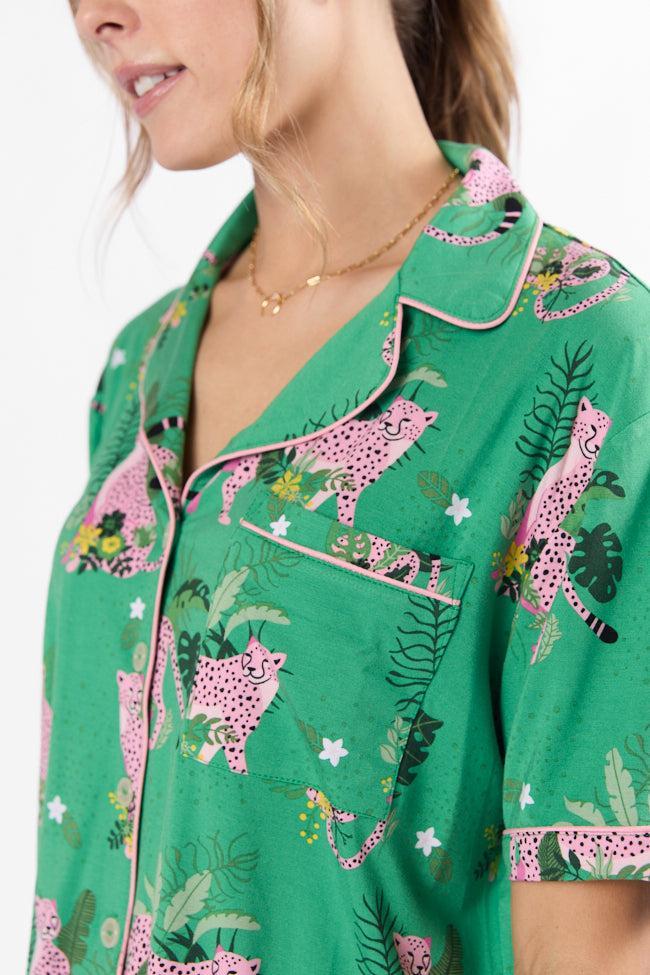 Under the Stars In The Wild Short Sleeve Pajama Top FINAL SALE Product Image