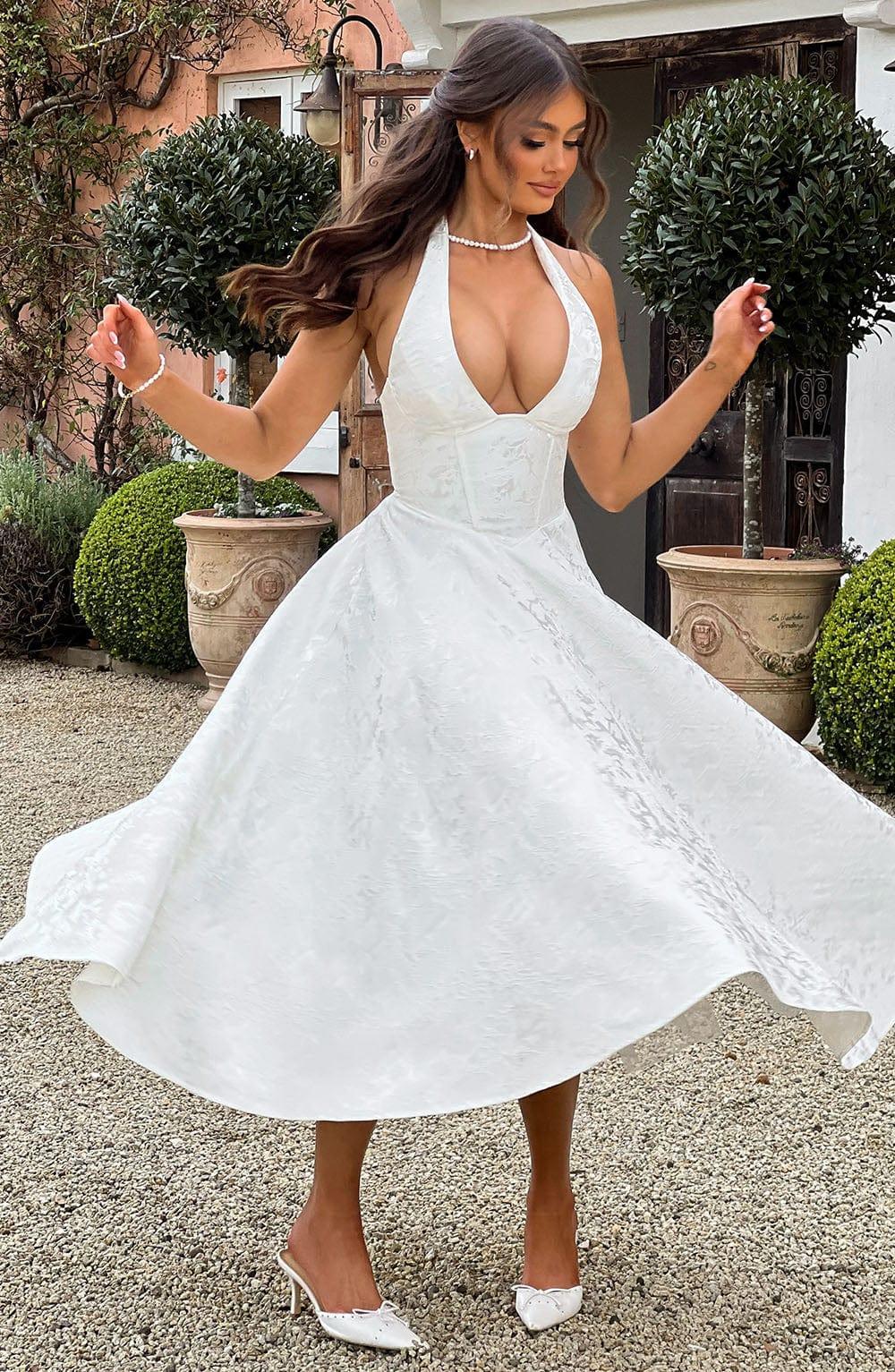 Effie Midi Dress - Ivory Product Image