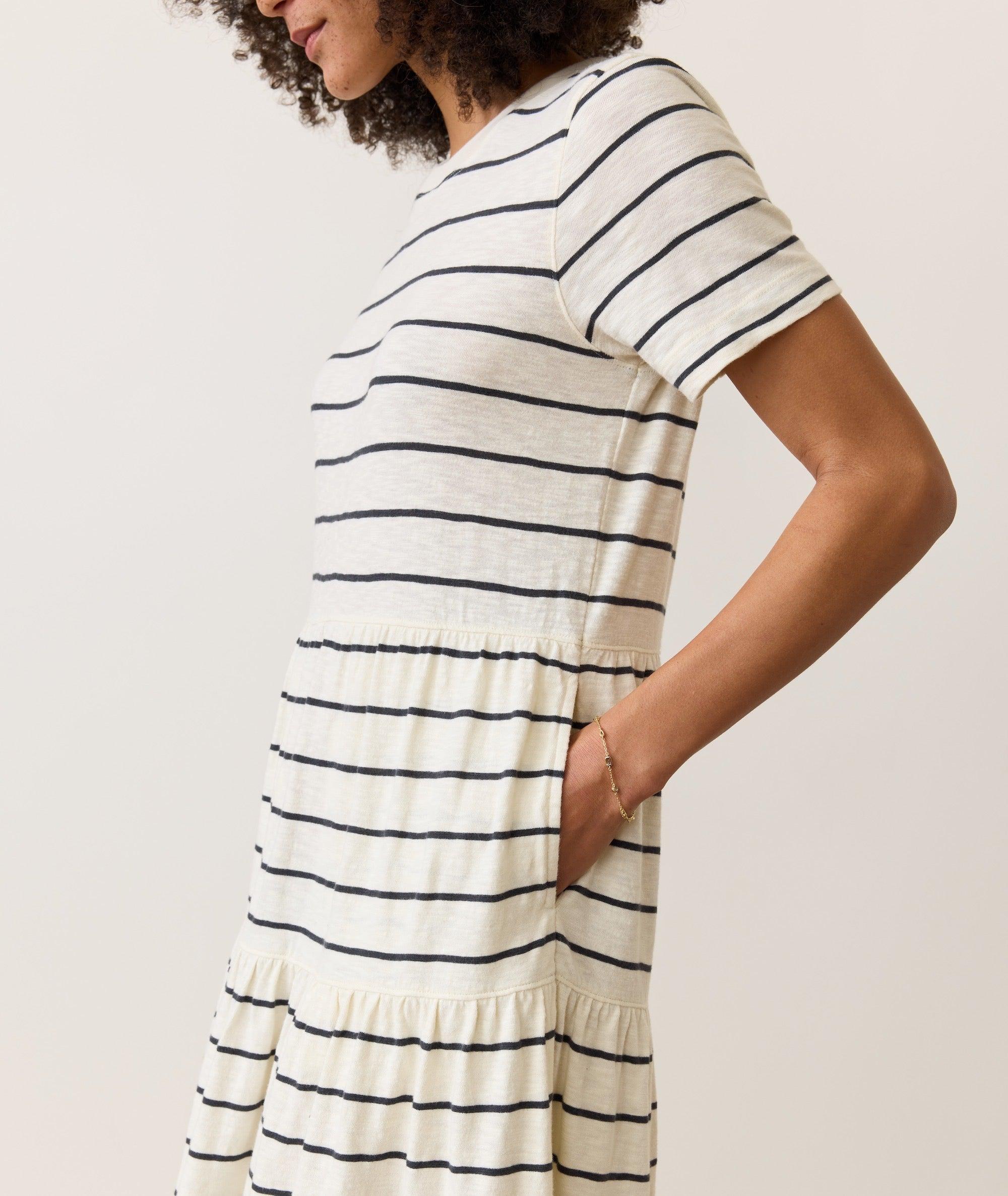 Sadie Vintage Slub Midi Dress Product Image
