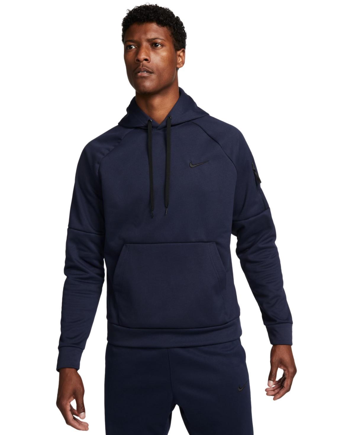Nike Men's Therma-FIT Pullover Training Hoodie in Black/Black Size 3XL 100% Polyester Product Image