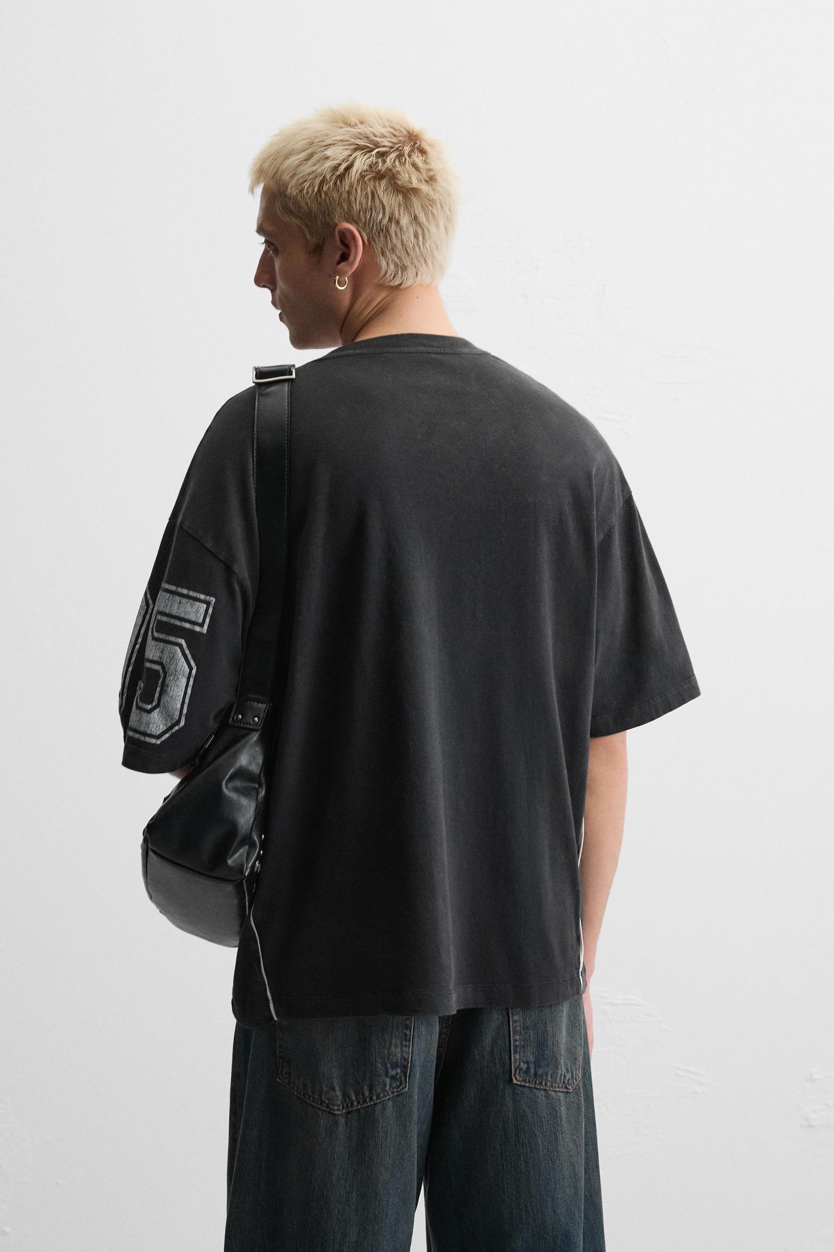 WASHED AMERICAN FOOTBALL T-SHIRT Product Image
