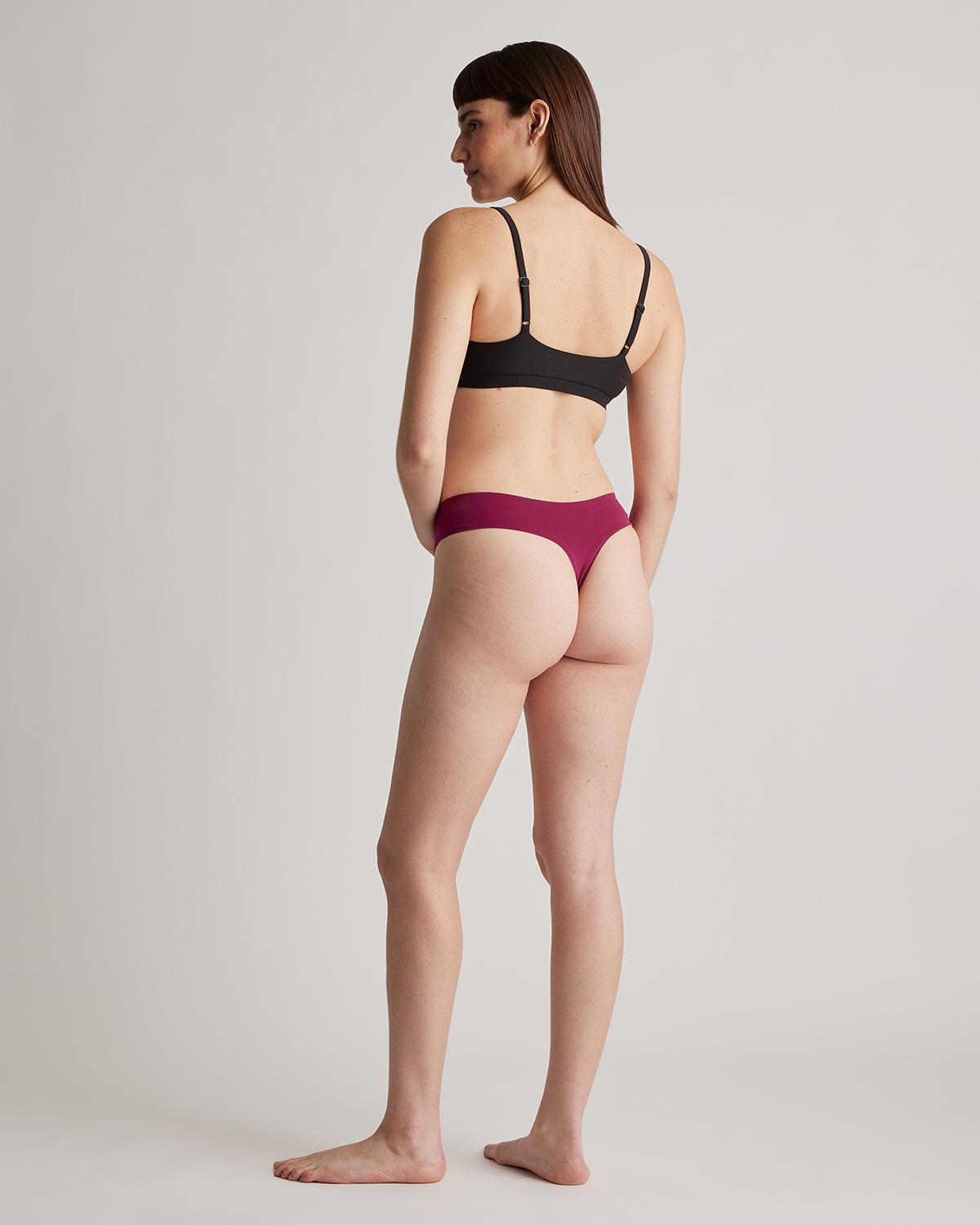 Quince | Women's Invisible Bonded Thong Nylon/Spandex Product Image