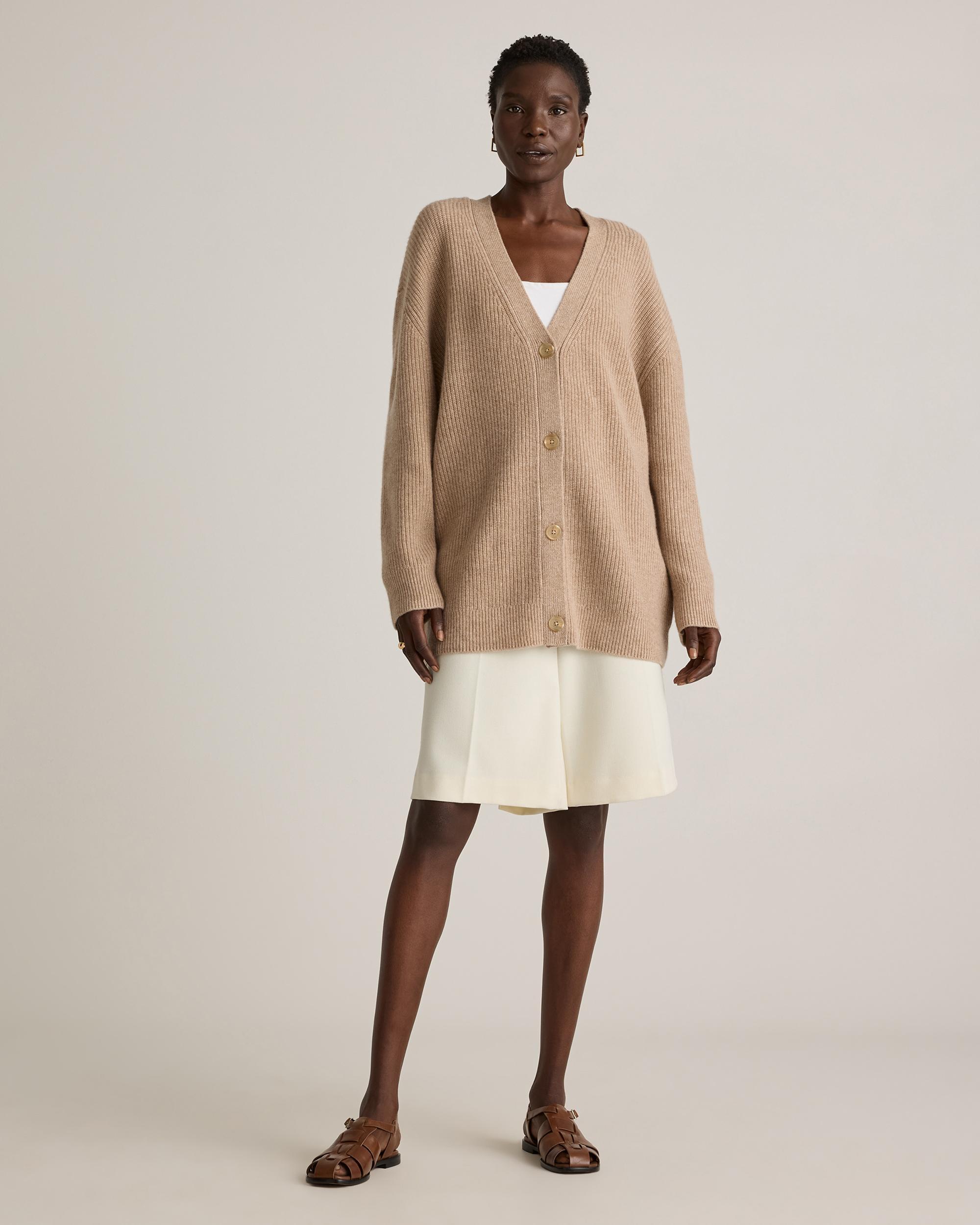 Quince | Women's Mongolian Cashmere OverSized Boyfriend Cardigan Sweater Product Image