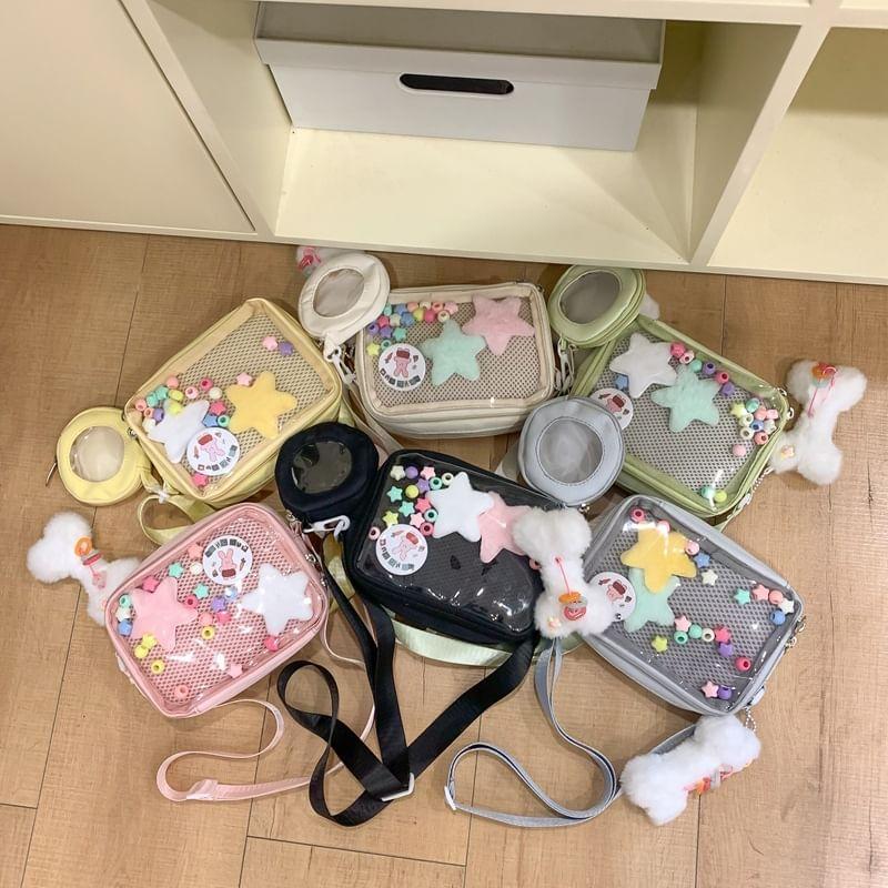 Set: PVC Plain Crossbody Bag + Pouch Product Image
