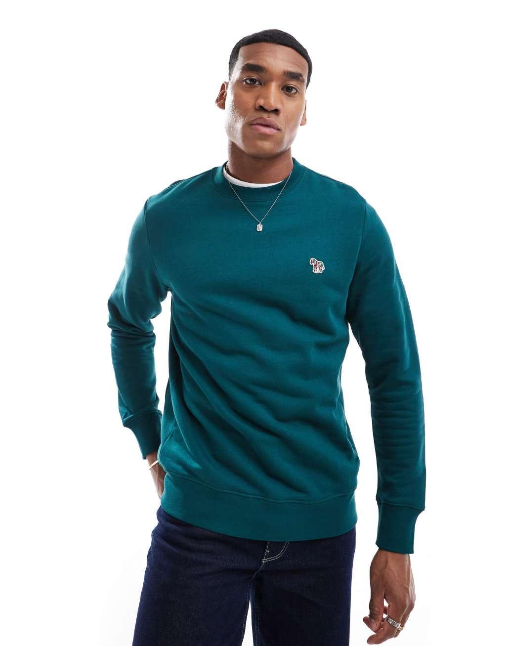 PS Paul Smith regular fit icon logo sweatshirt in teal Product Image