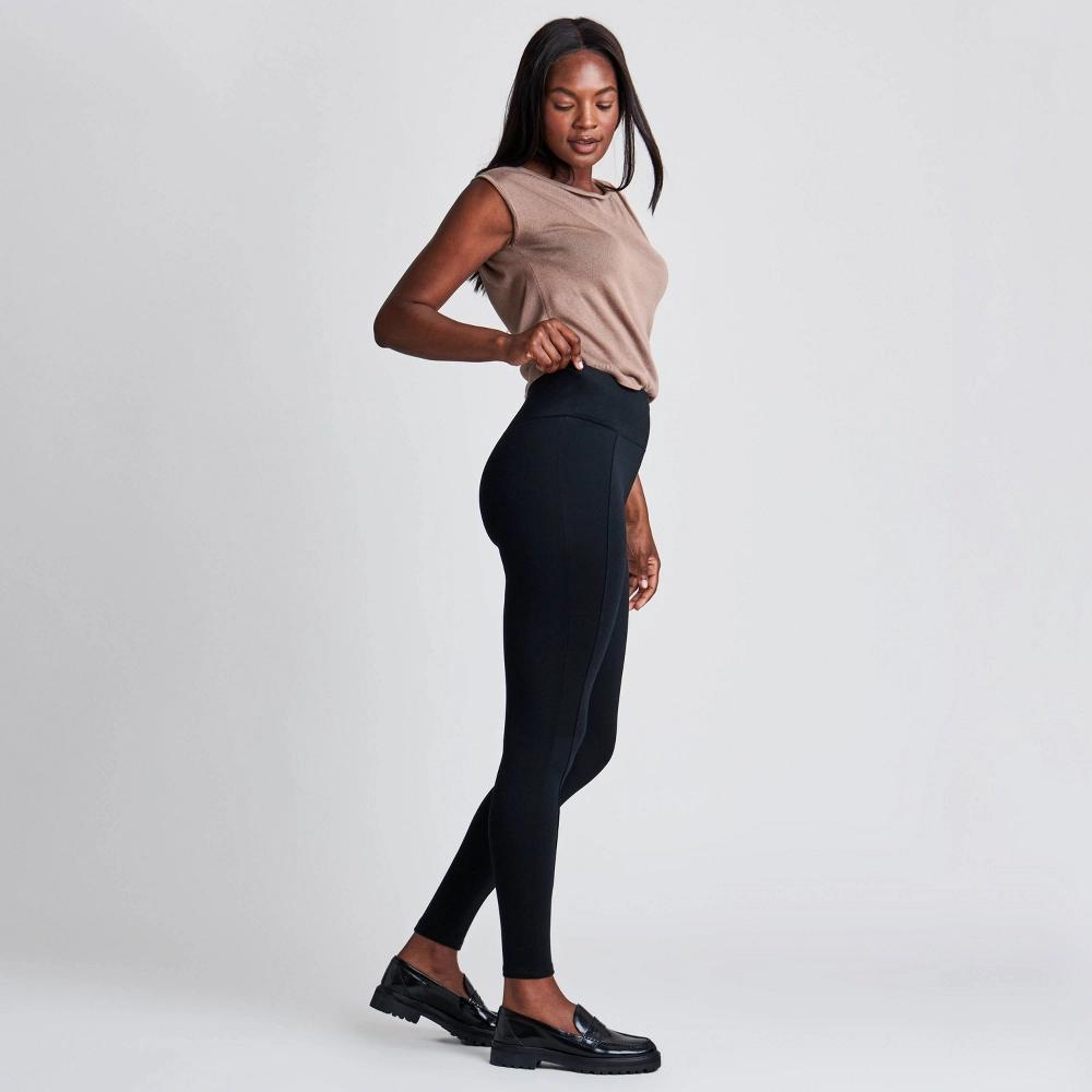 ASSETS by SPANX Womens Ponte Shaping Leggings - Black Product Image