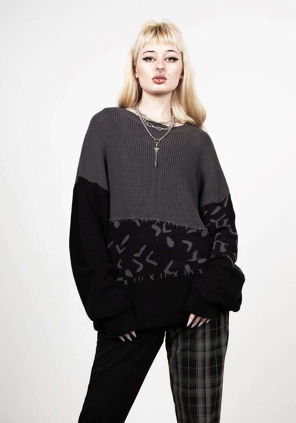 Abstract Longline Sweater Product Image