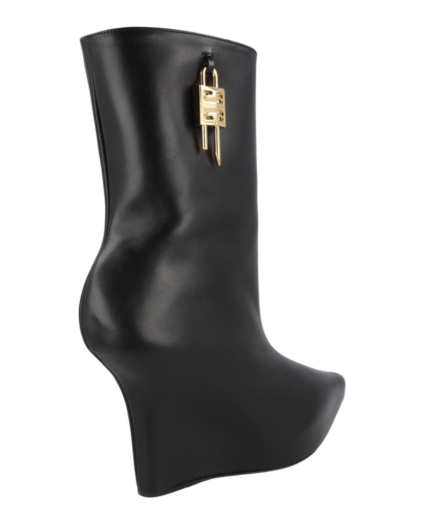 Givenchy G-Lock Leather Wedge Boots Product Image